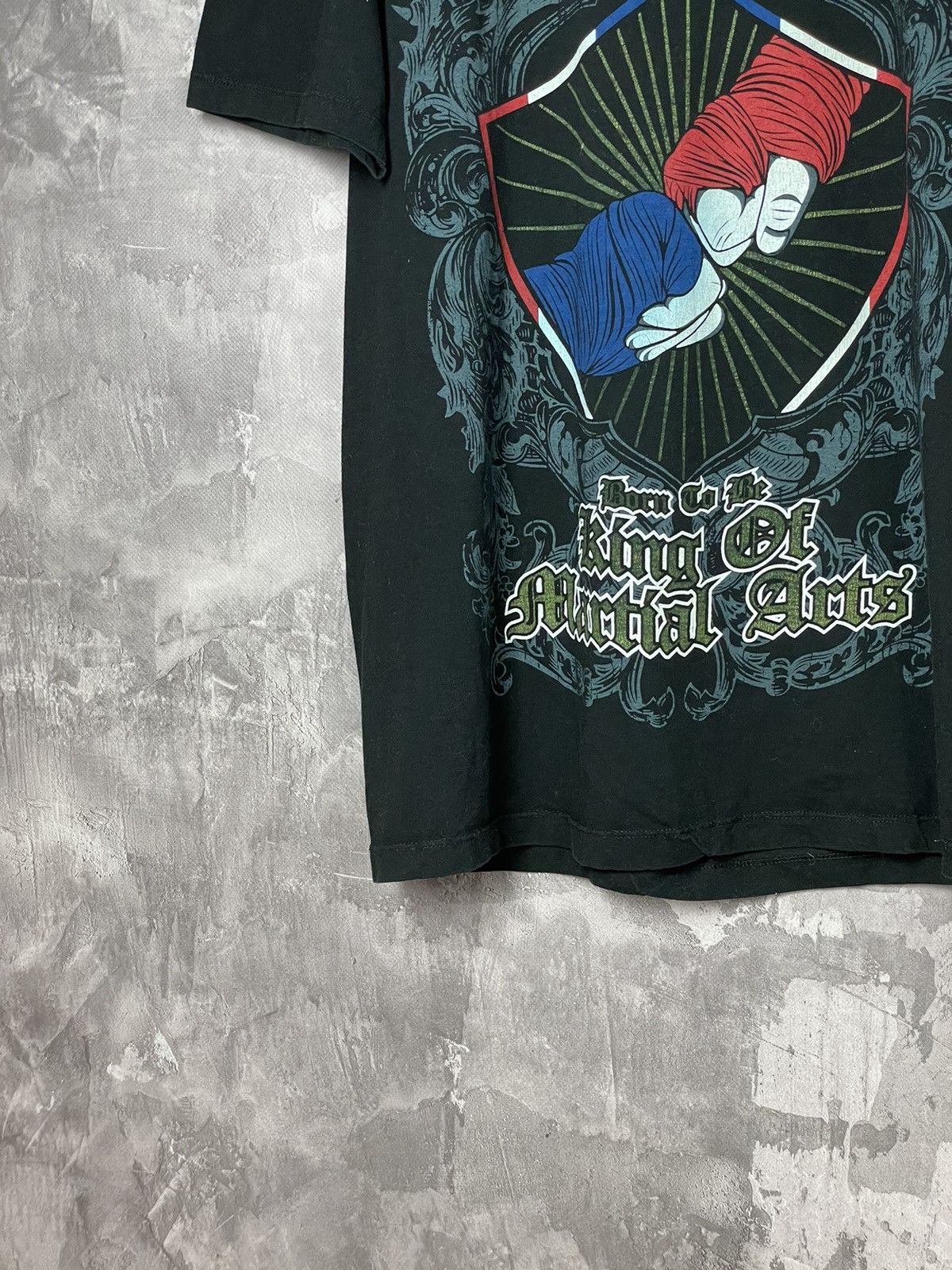 Band Tees × Japanese Brand × Vintage Vintage Y2K Muay Thai Boxing Double Sided T-Shirt Size US L / EU 52-54 / 3 - 6 Thumbnail