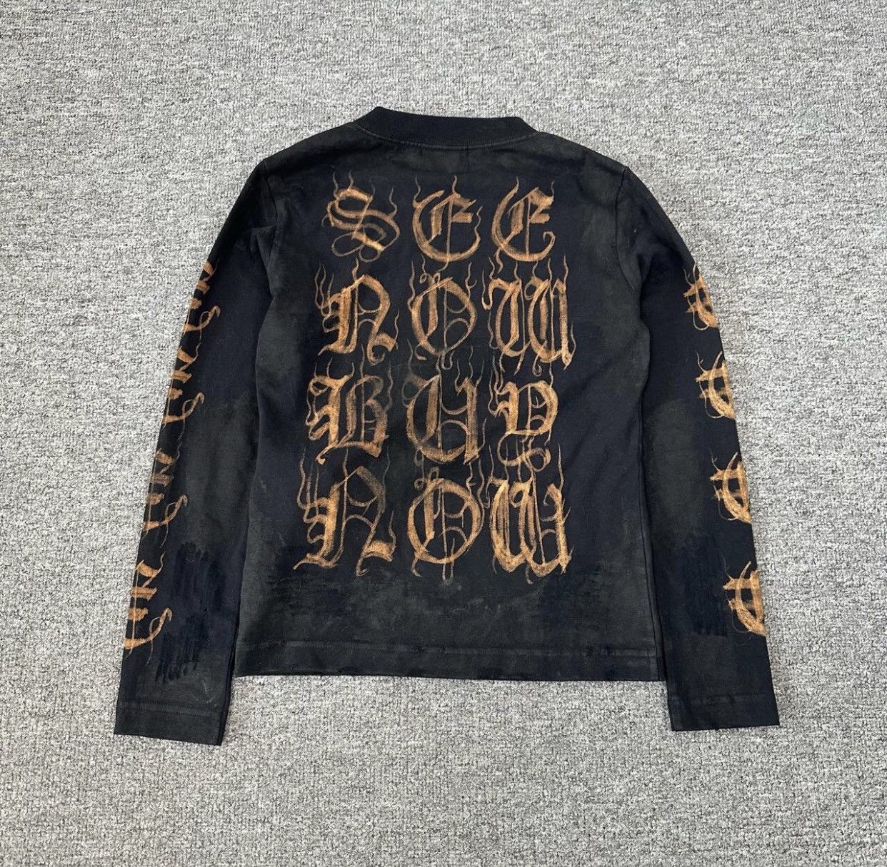 Balenciaga Balenciaga new mud dyed Sanskrit long sleeved shirt Size L / US 10 / IT 46 - 2 Thumbnail