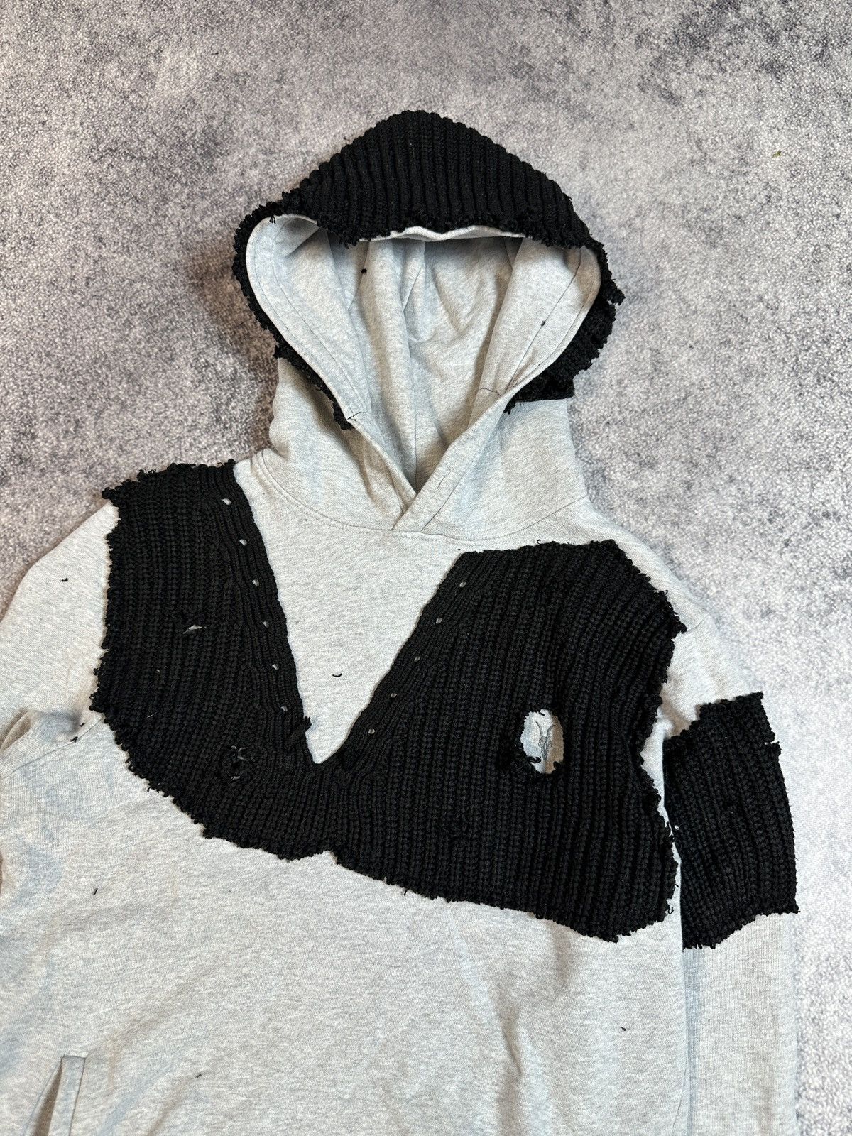Allsaints Y2K Custom Hoodie Knit+Shirt Avant Garde Style Rare USA XS Size US XS / EU 42 / 0 - 3 Thumbnail