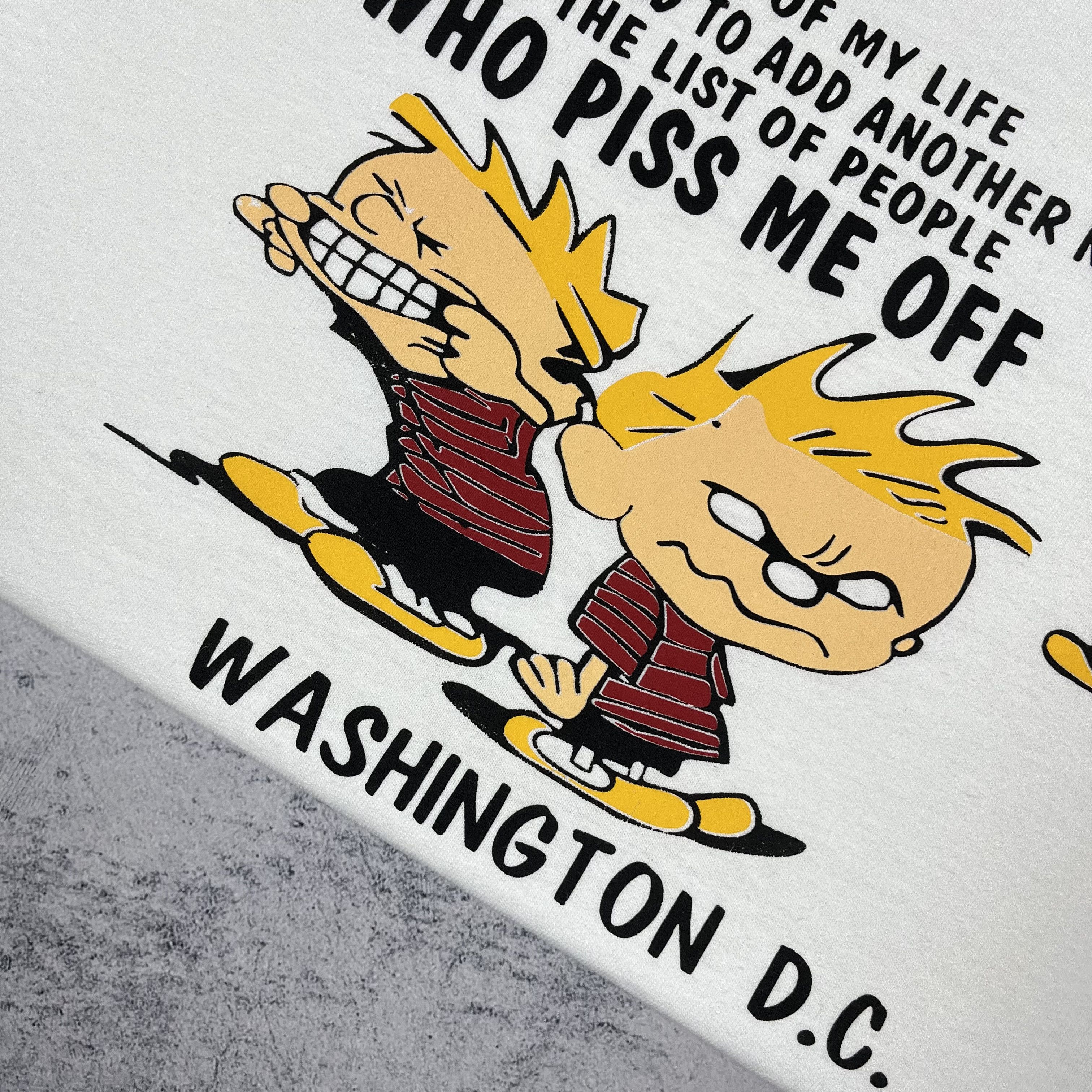 Cartoon Network Vintage Calvin And Hobbes Comics Cartoon Funny T Shirt 90’s Size US L / EU 52-54 / 3 - 10 Thumbnail