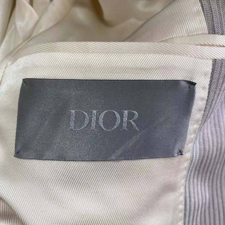 Dior Dior Silk collar show thin stripe double collar wool suit 2 Size 46R - 3 Thumbnail