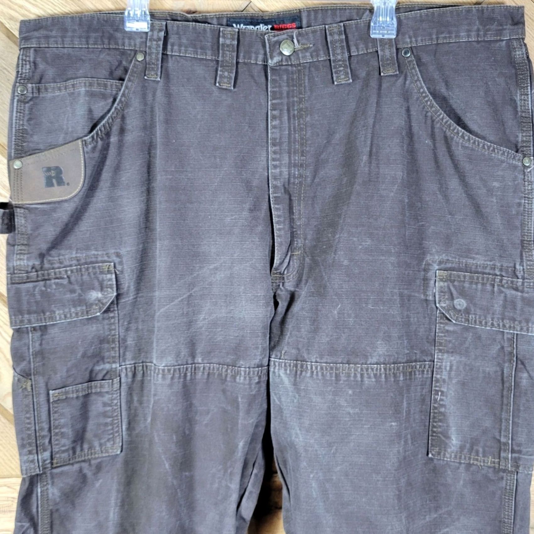 Wrangler Wrangler Riggs Pants Men 44x32 Brown Ranger Cargo Ripstop Cordura Carpenter Work Size US 44 / EU 60 - 2 Thumbnail