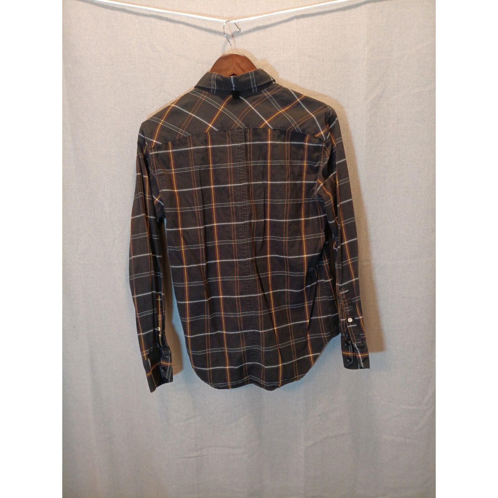Rag & Bone Rag & Bone Men's Small Black Yellow Plaid Shirt Long Sleeve Size US S / EU 44-46 / 1 - 2 Thumbnail