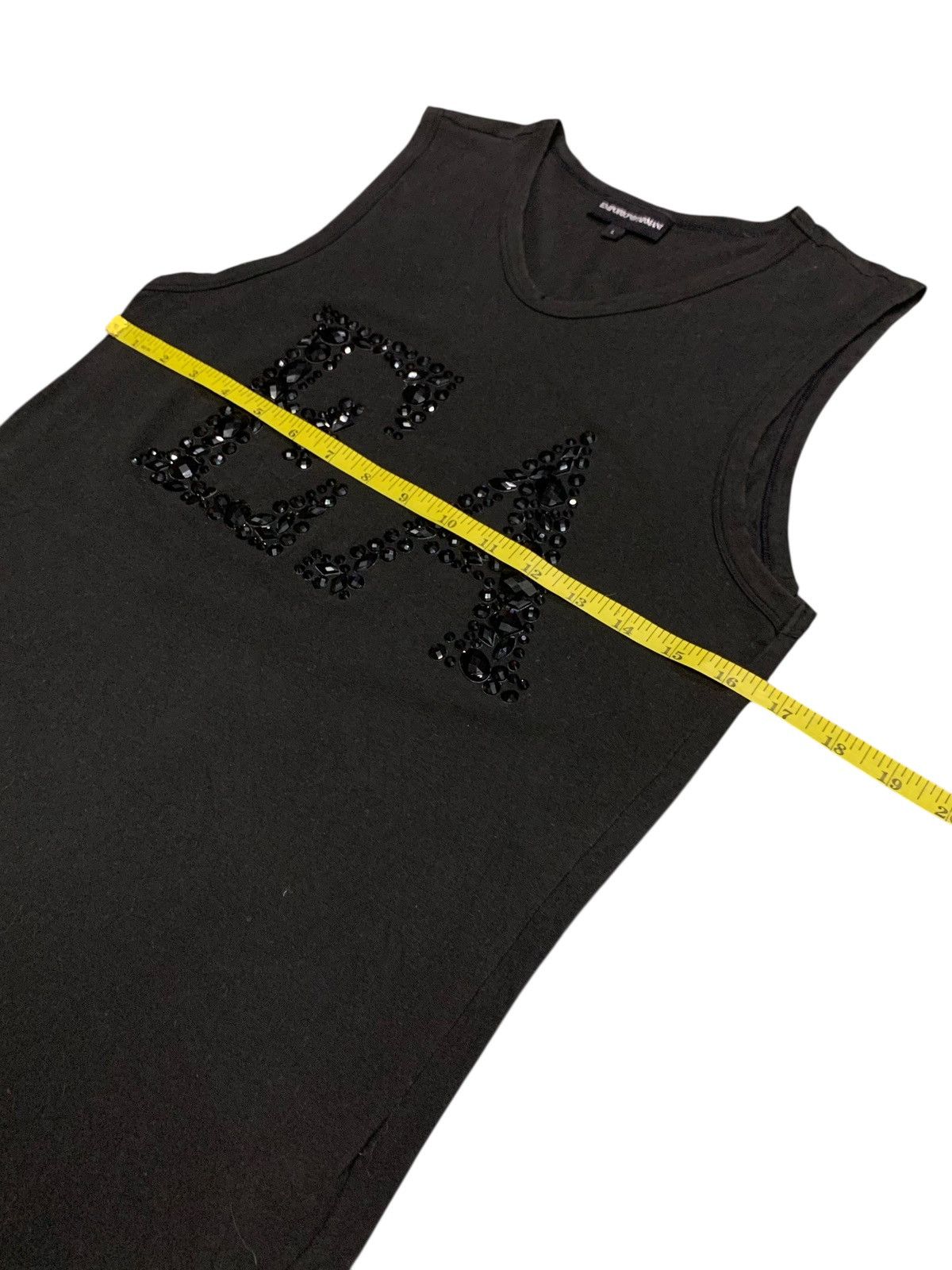 Emporio Armani Rare Emporio Armani Bling Bling Big Logo Tank Tops Size L / US 10 / IT 46 - 10 Thumbnail