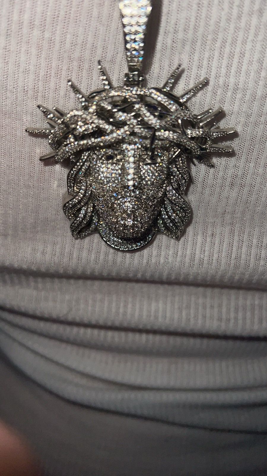 Other Jesus Christ Iced Out Diamond Pendant necklace Size ONE SIZE - 2 Thumbnail