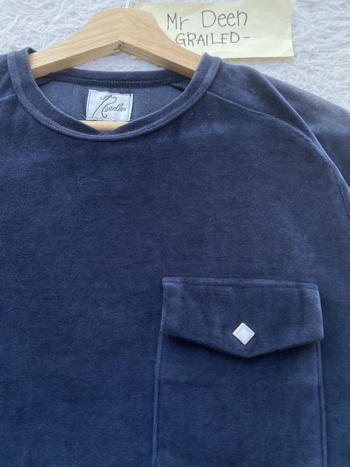 Needles Rare Vintage Needles Velvet Pocket Tshirt Size US M / EU 48-50 / 2 - 10 Thumbnail