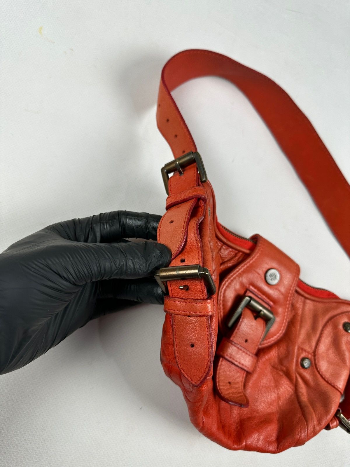 Mulberry Vintage Mulberry Faded Orange Leather Shoulder Bag Handbag Size ONE SIZE - 11 Thumbnail