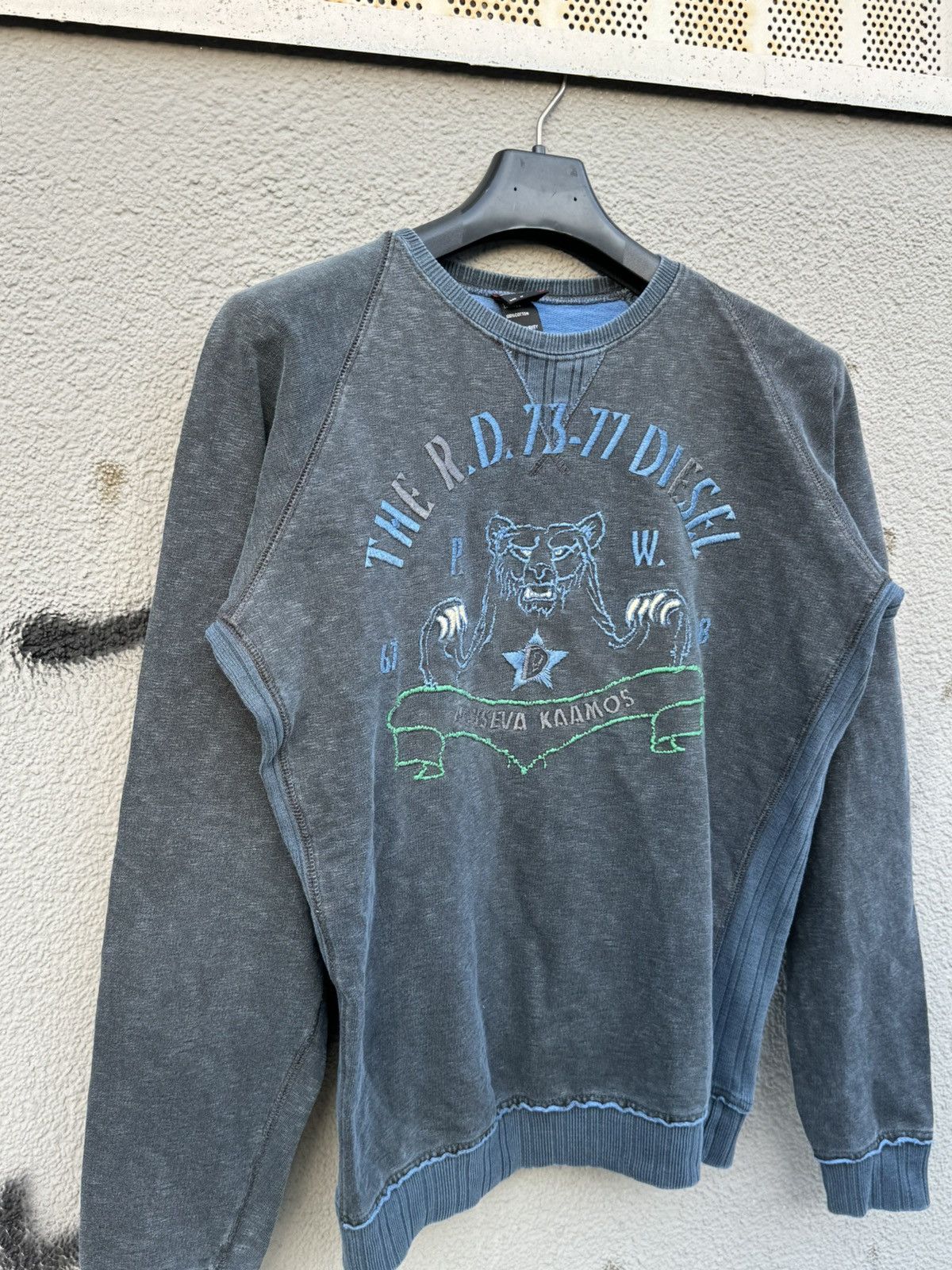 Diesel × Vintage Vintage Sweatshirt Diesel Grey Blue Size US M / EU 48-50 / 2 - 3 Thumbnail