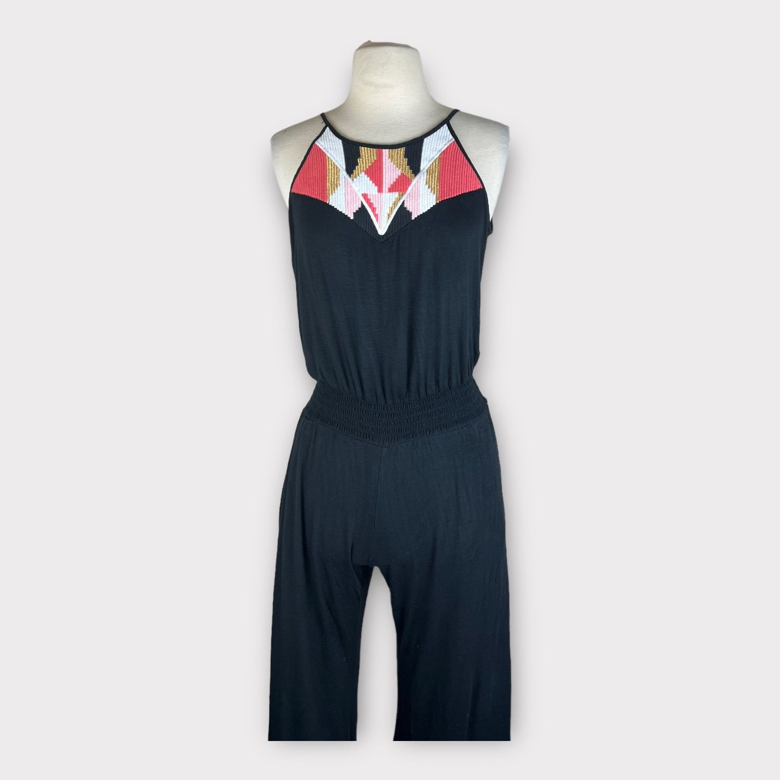 Nordstrom Chelsea and Violet | Boho Indie Wide Leg Jumpsuit | Black Size 26" / US 2 / IT 38 - 8 Thumbnail