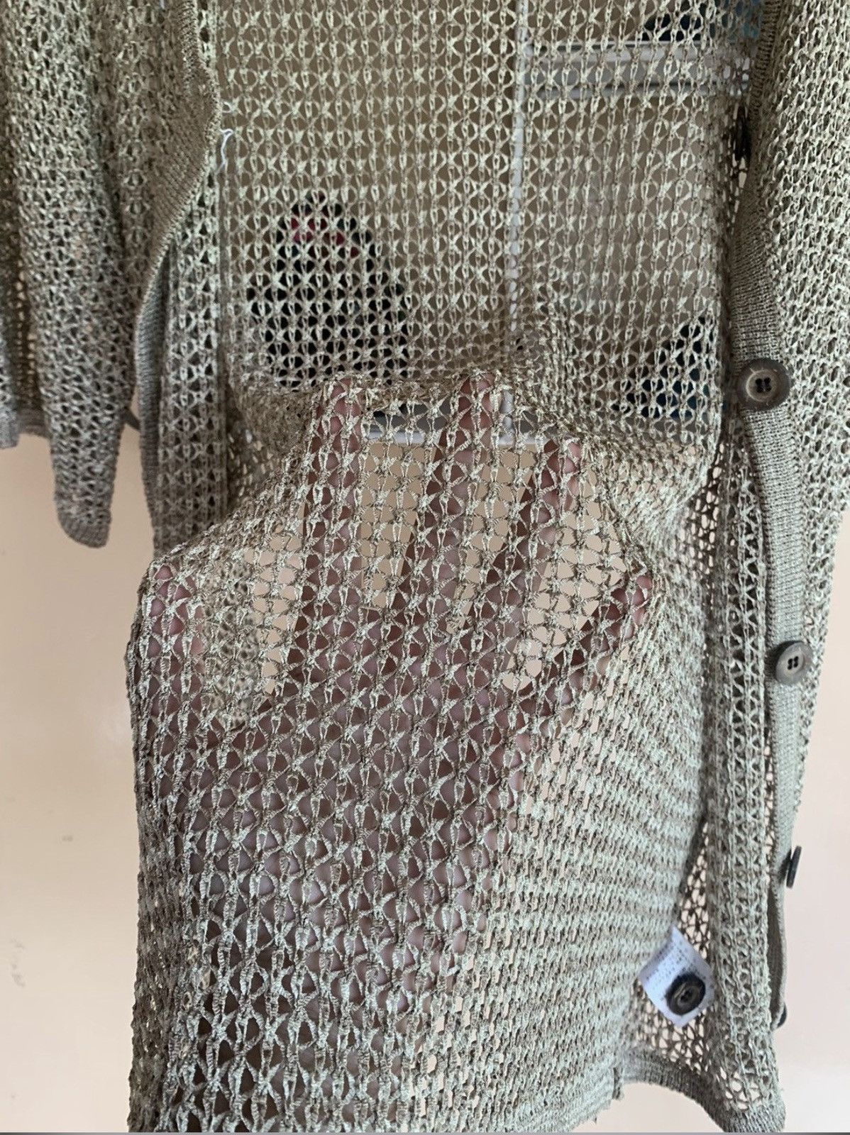 Japanese Brand Fishnet meshtop button knitted Size US S / EU 44-46 / 1 - 3 Thumbnail