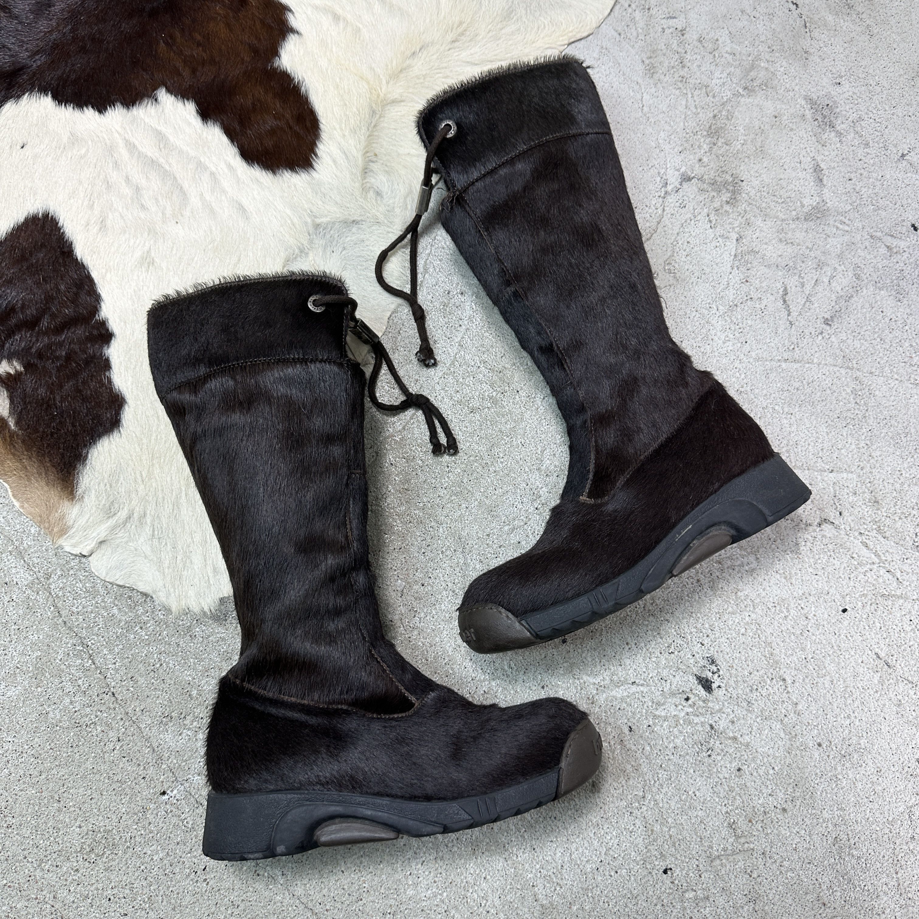Vintage Vintage Leather Bumper Pony Hair Snowboots Y2K Size US 6 / IT 36 - 7 Thumbnail