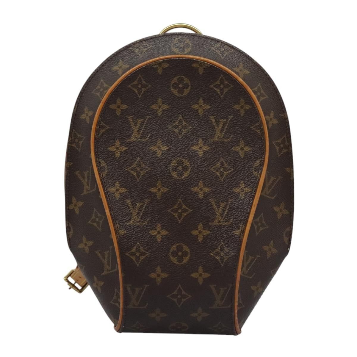 Ellipse Brown Canvas Backpack Bag (Pre-Owned)