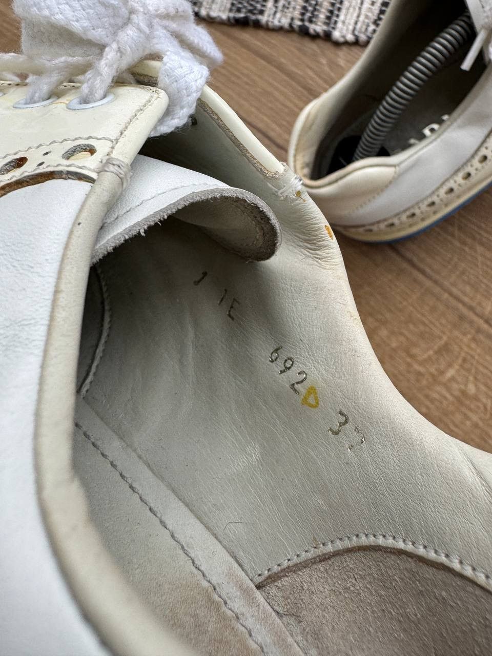 Prada PRADA WOOMEN’S WHITE LEATHER WINGTIP LACE UP OXFORD SHOES Size US 7.5 / IT 37.5 - 14 Thumbnail