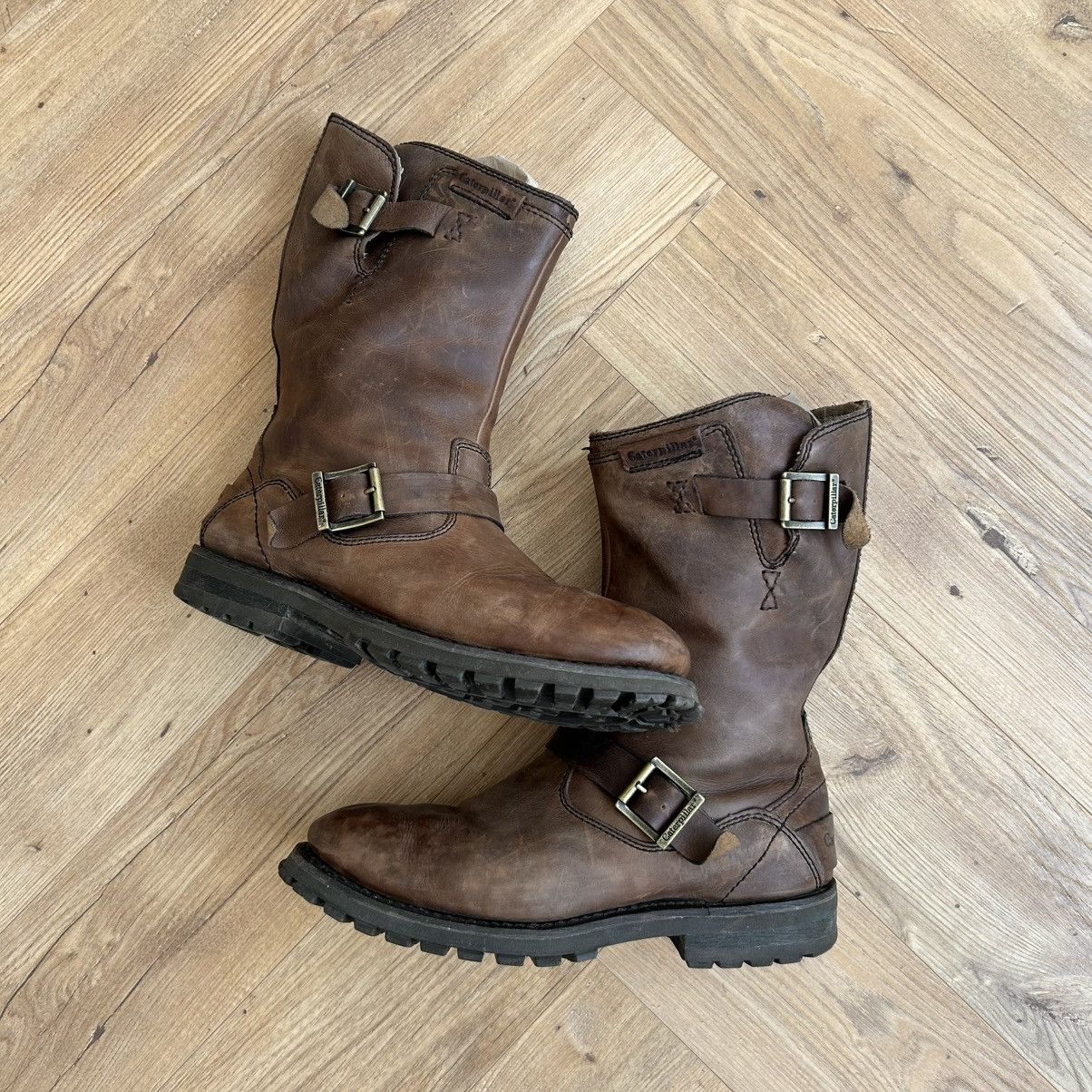 Caterpillar Caterpillar Engineer Western Brown Leather Boots Size US 10 / EU 43 - 5 Thumbnail