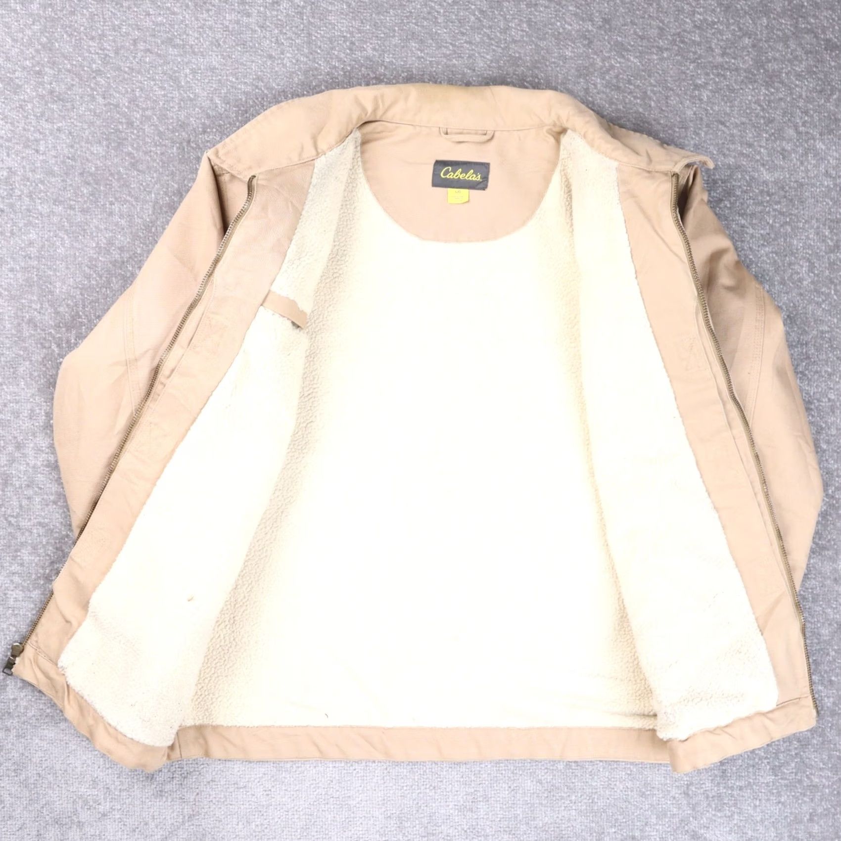Vintage Cabela's Beige Duck Canvas Lined Full Zip Jacket Mens Large Size US L / EU 52-54 / 3 - 2 Thumbnail