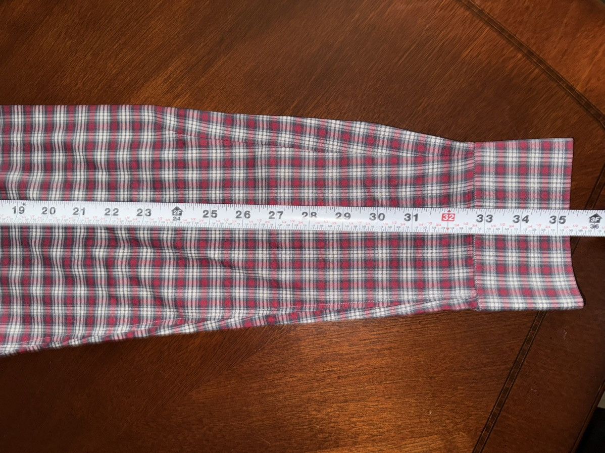 Eton ETON Men's Contemporary Red Plaid Dress Shirt Size L 16x35 Size US L / EU 52-54 / 3 - 5 Thumbnail