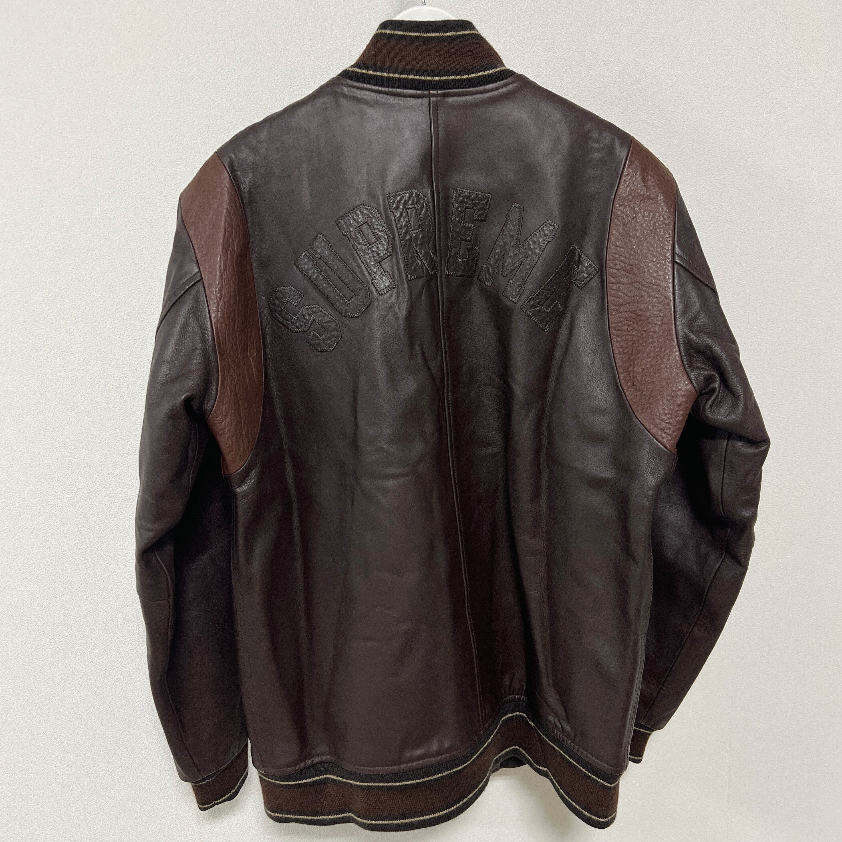 Supreme Supreme AW05 Wing Foot Leather Varsity Jacket Brown Size US M / EU 48-50 / 2 - 2 Thumbnail