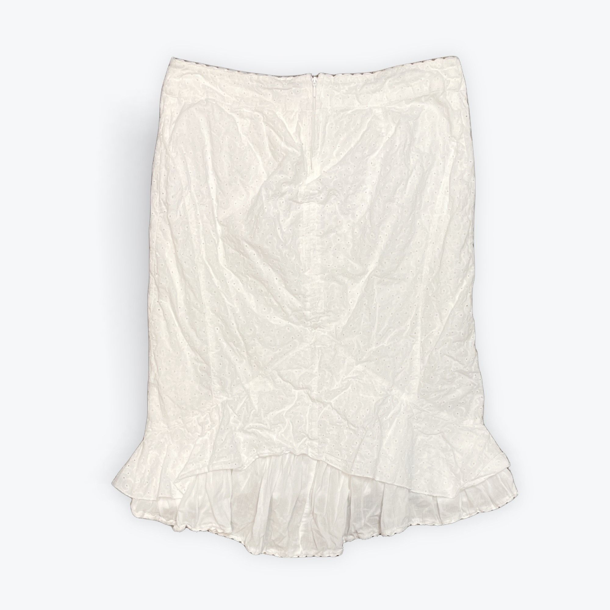 Other M - Y2K White Ruffled Skirt Size 31" - 2 Thumbnail