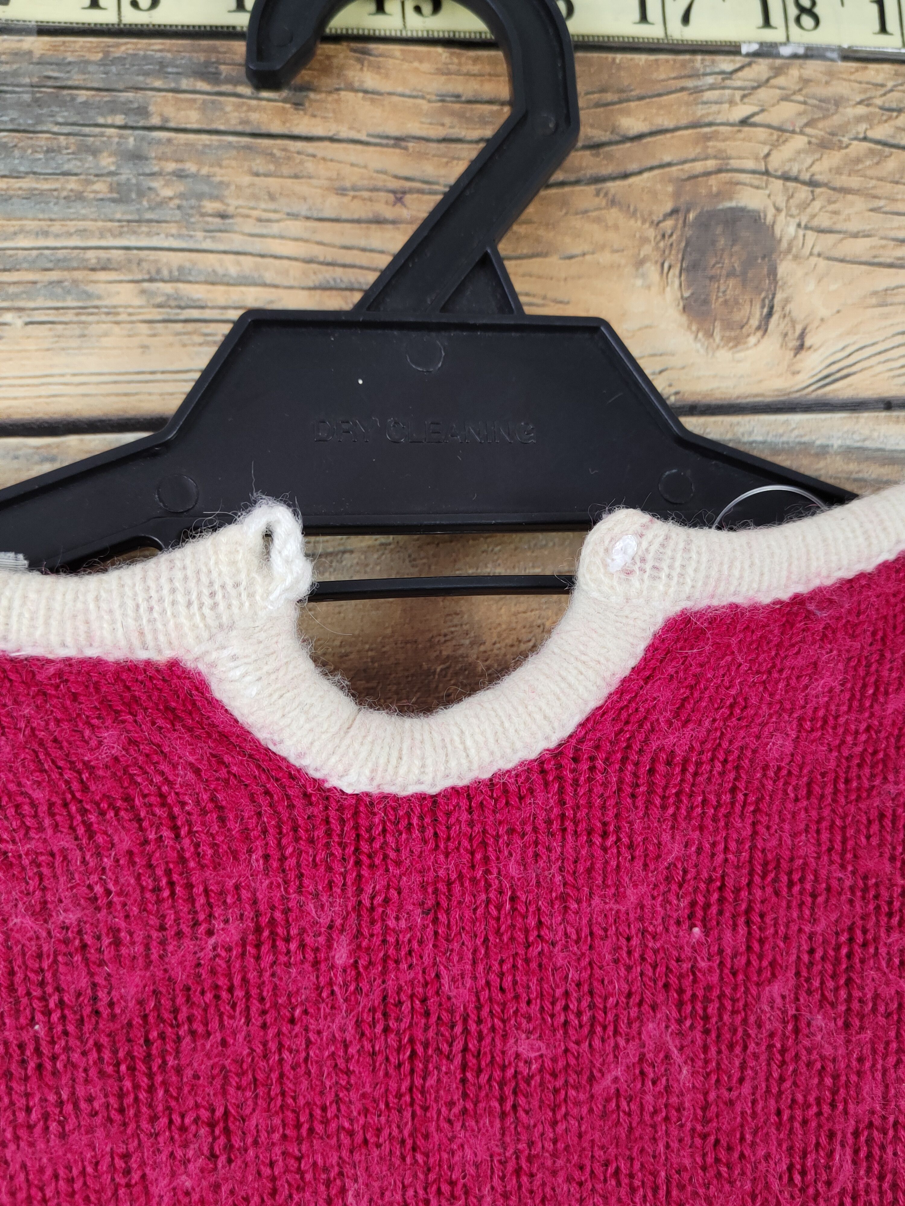 Homespun Knitwear × Japanese Brand × Vintage Art Galde Red Knitwear Sweatshirts #W1005 Size S / US 4 / IT 40 - 7 Thumbnail