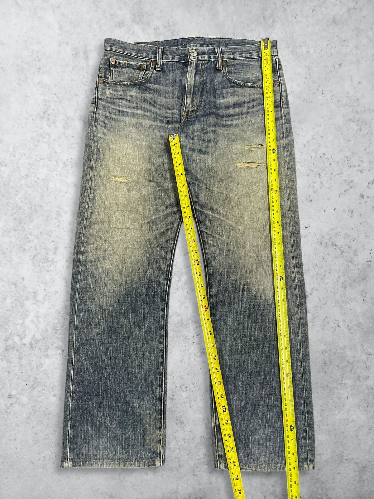 Levi's Vintage Y2K Levi’s 505 Sandwash Distressed Baggy Jeans #3072 Size US 33 - 19 Thumbnail