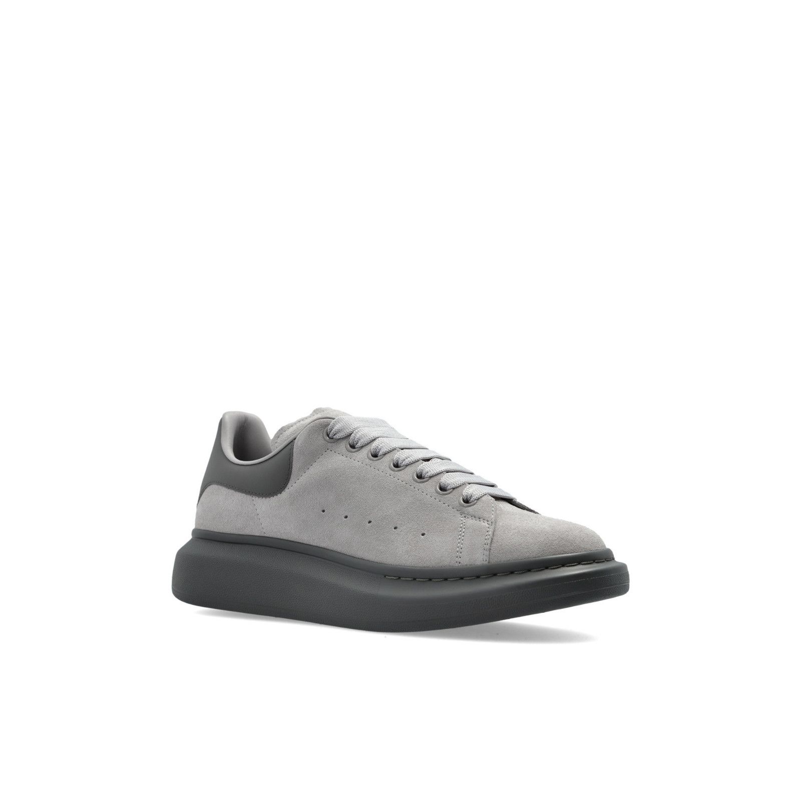 Alexander McQueen ALEXANDER MCQUEEN Oversized Men's Gray/Silver Suede Sneakers Size US 9.5 / EU 42-43 - 3 Thumbnail
