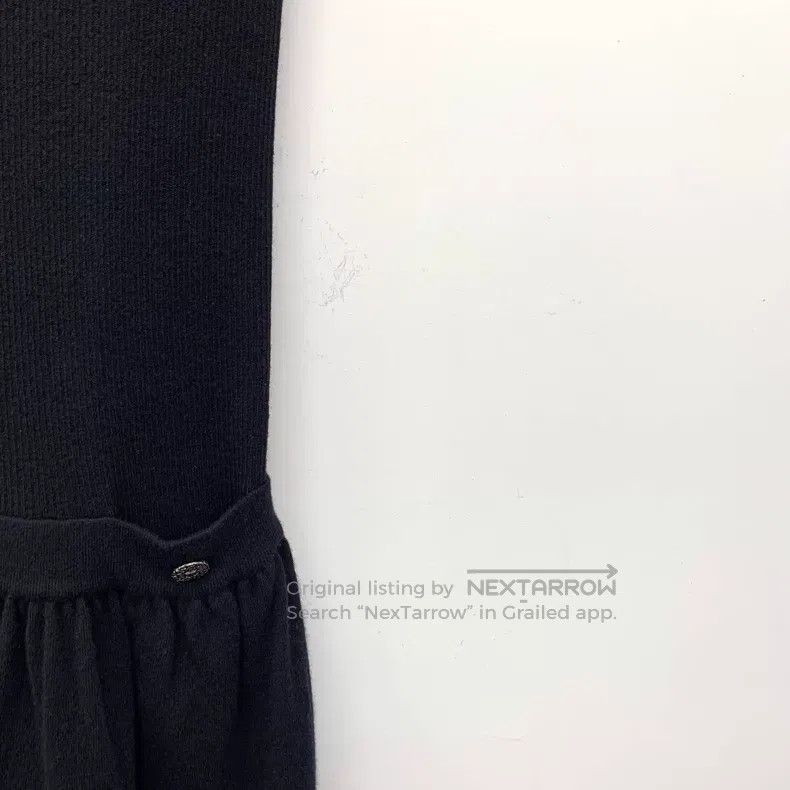 Chanel Chanel Black logo silver logo wool short-sleeved knitted d Size XS / US 0-2 / IT 36-38 - 4 Thumbnail