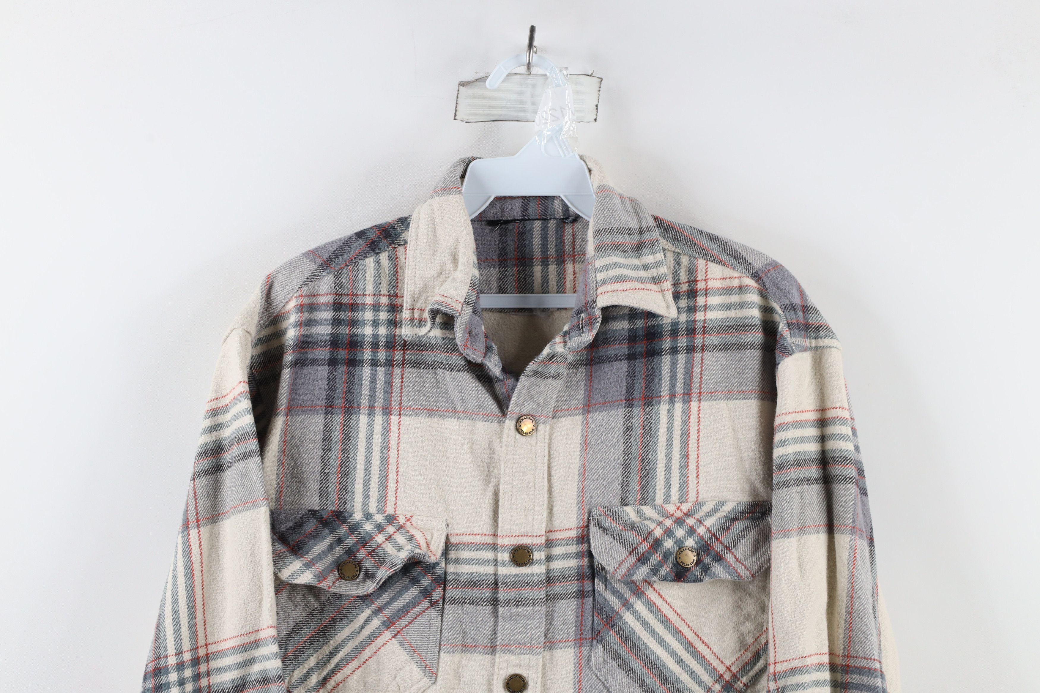 Vintage Vintage 90s Streetwear Heavyweight Flannel Snap Button Shirt Size US M / EU 48-50 / 2 - 2 Thumbnail