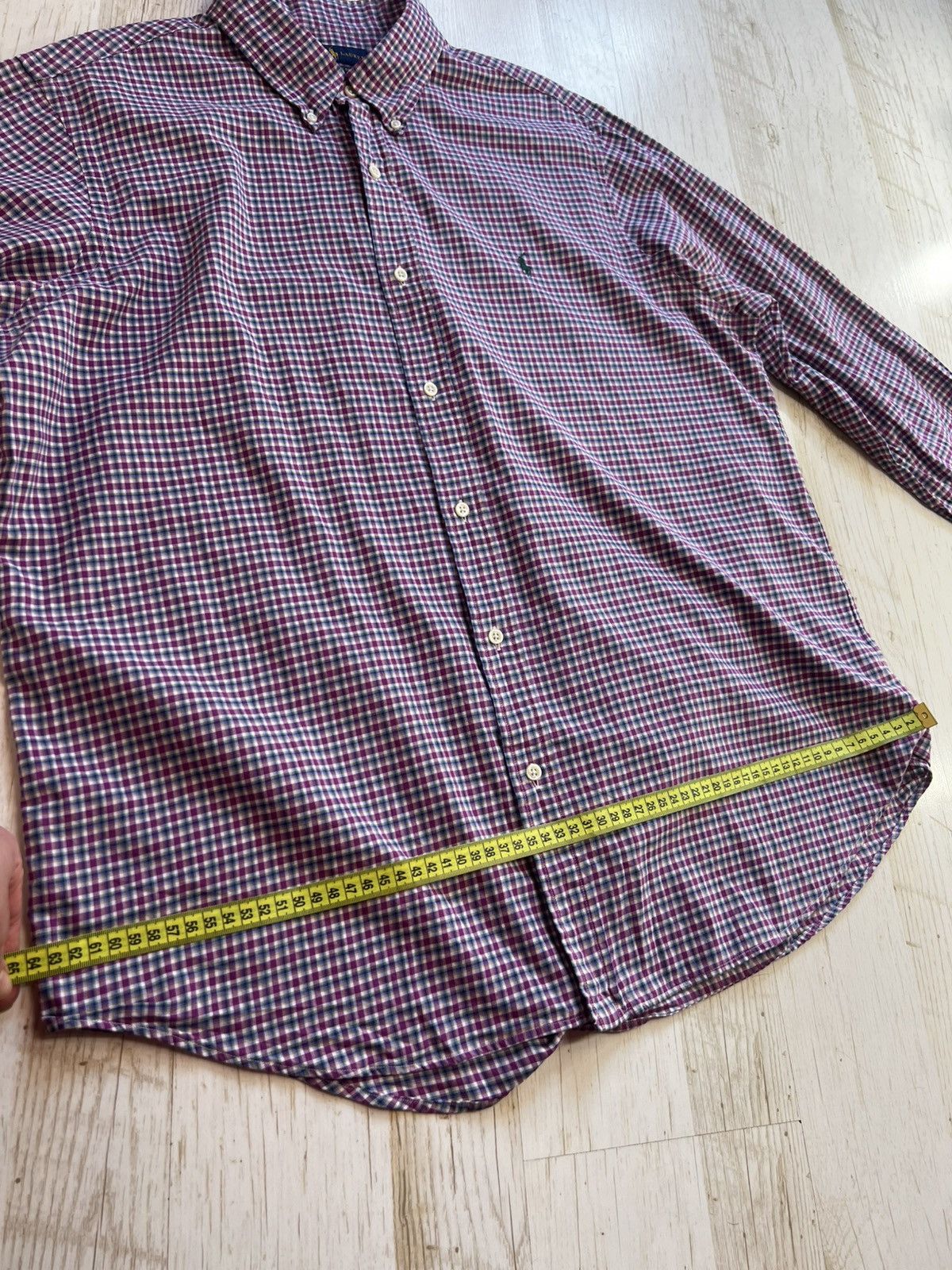 Ralph Lauren Ralph Lauren Classic Fit Plaid Shirt XL Purple Blue Green Size US XL / EU 56 / 4 - 13 Thumbnail