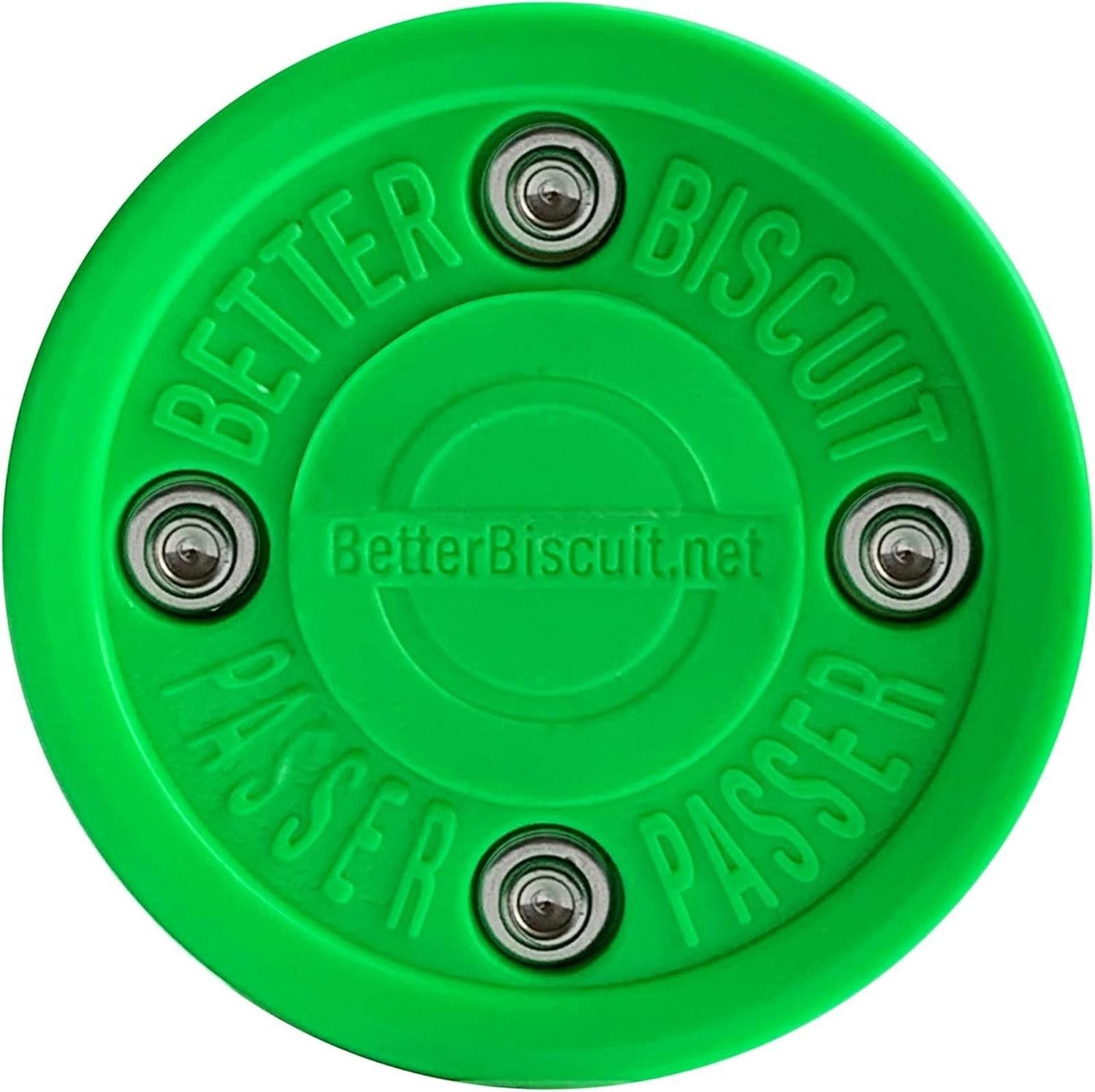 Other 4Pck Green Better Biscuit Hockey Pucks Hockey 3 Pass 1 Shoot Size ONE SIZE - 3 Thumbnail