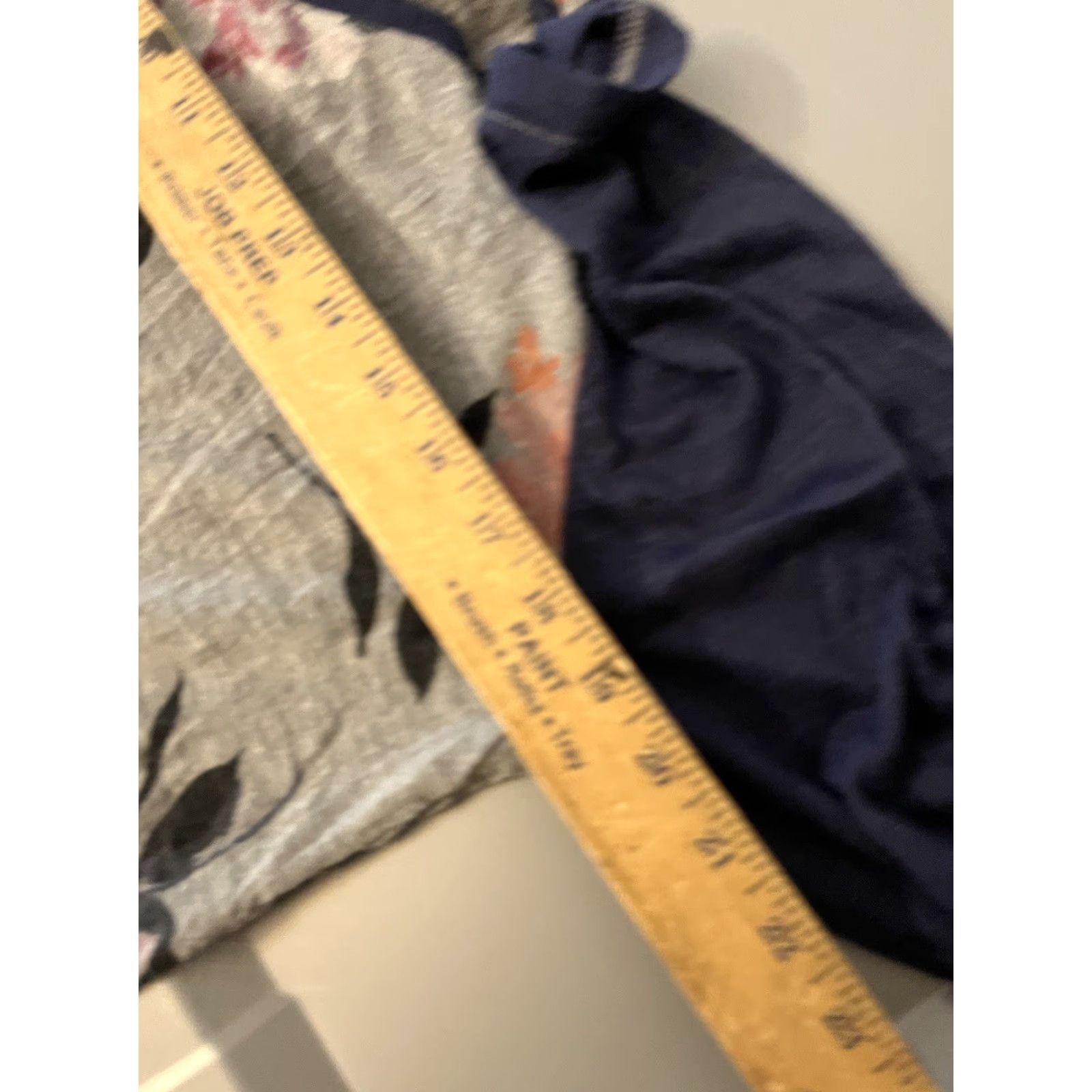 Torrid Torrid Raglan Shirt Women 0X Gray Floral Printed 3/4 Sleeve Cotton Polyester Rayon Knit Tunic Weekend Size XL / US 12-14 / IT 48-50 - 5 Thumbnail