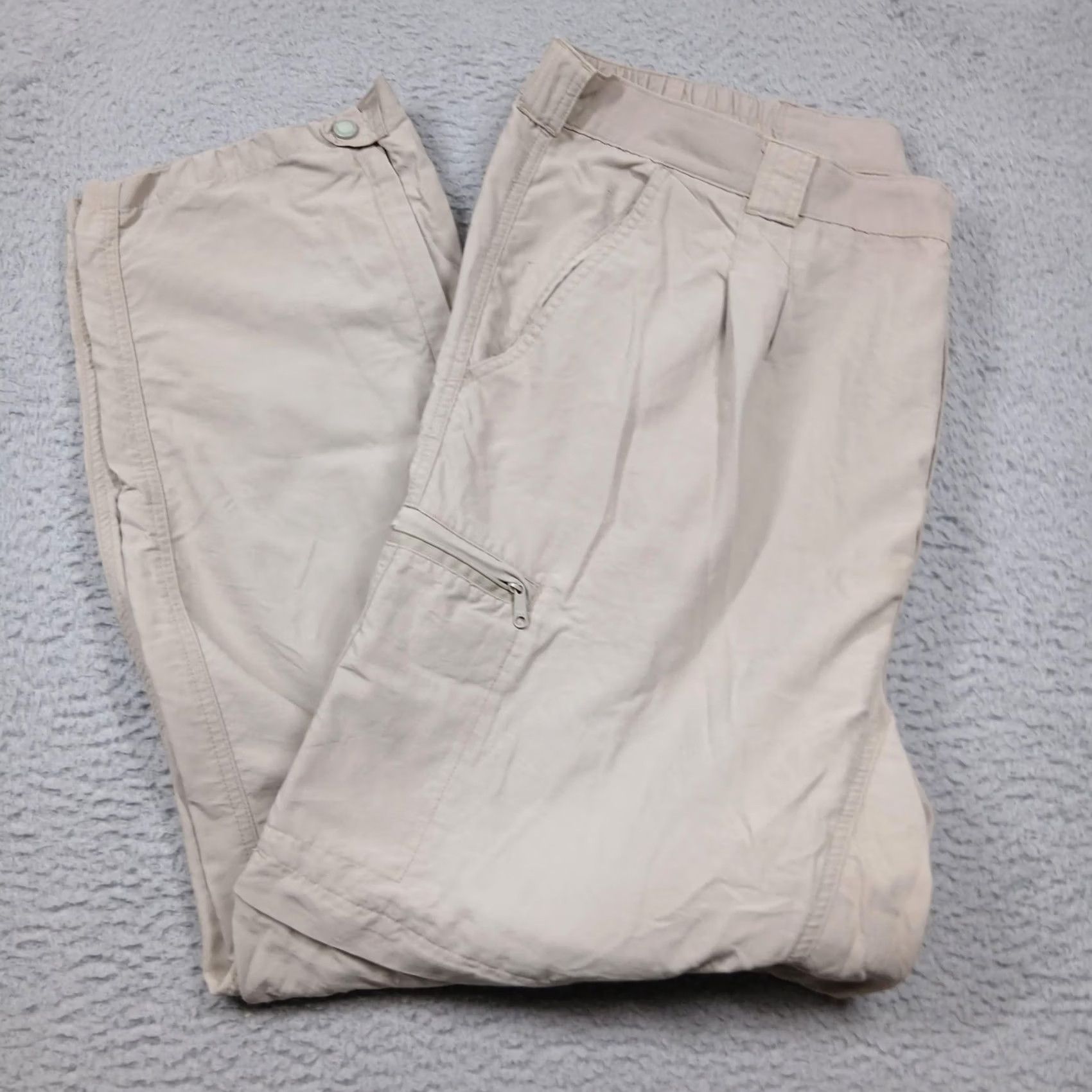 Vintage VINTAGE L.L. Bean Traveler Pants Mens 2XL Khaki Convertible Zip Off Nylon Hiking Quick Dry (Note: If not vintage, omit VINTAGE) Size US 39 - 2 Thumbnail