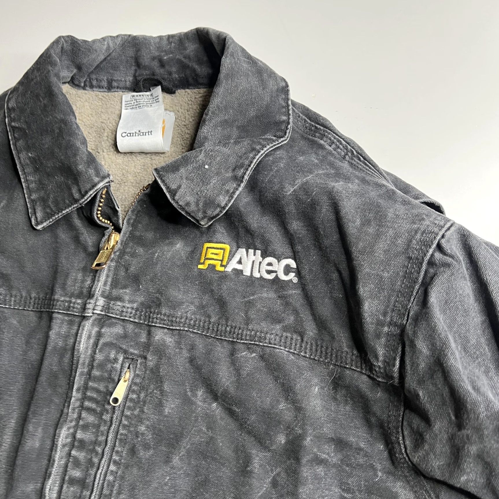 Carhartt Carhartt Jacket Mens 2XL Black Canvas Sherpa Lined Parka Workwear Altec C01 Size US XXL / EU 58 / 5 - 5 Thumbnail