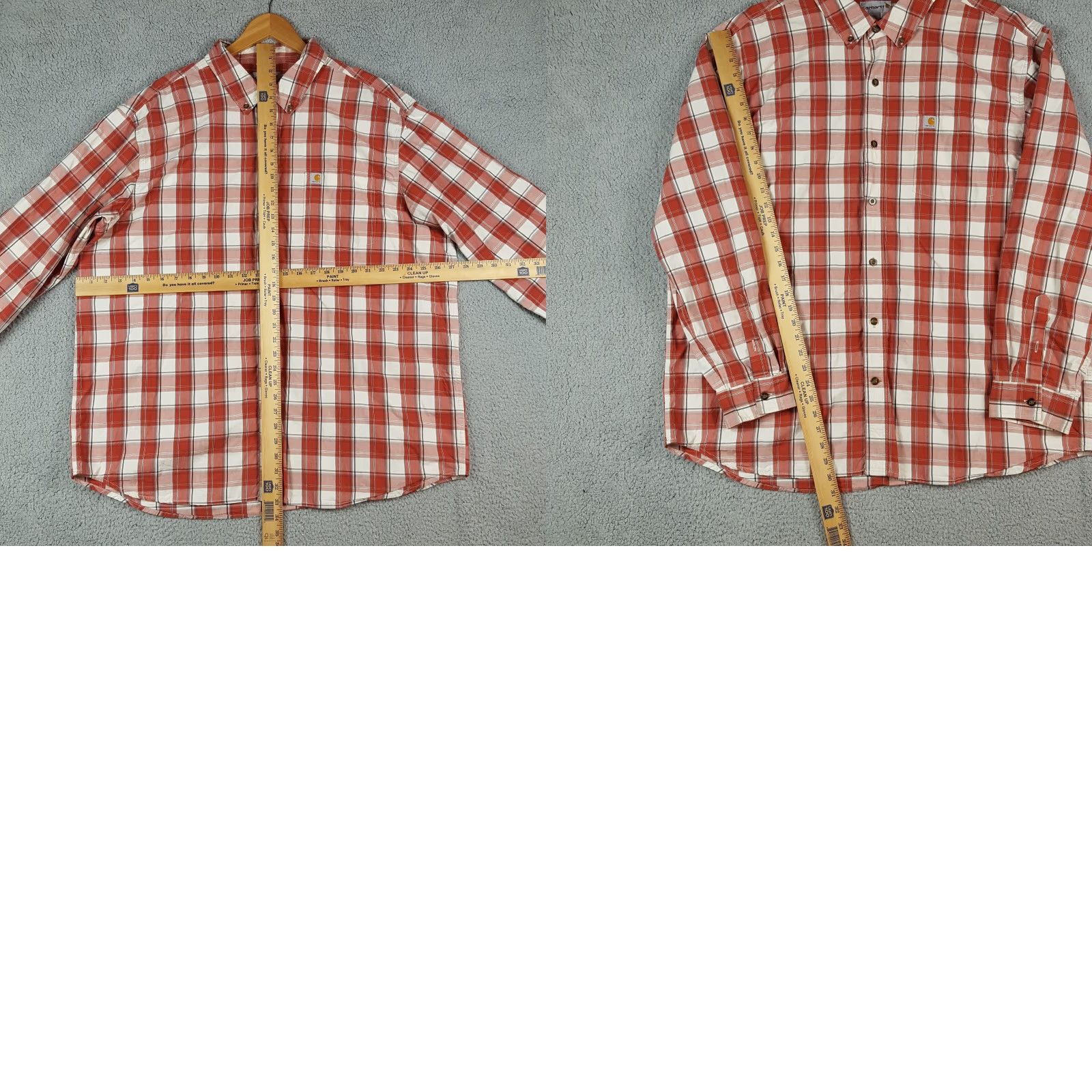 Carhartt VINTAGE Carhartt Orange Plaid Button-Down Shirt Men 2XL Relaxed Fit Workwear Casual Button-Up Size US XXL / EU 58 / 5 - 8 Thumbnail