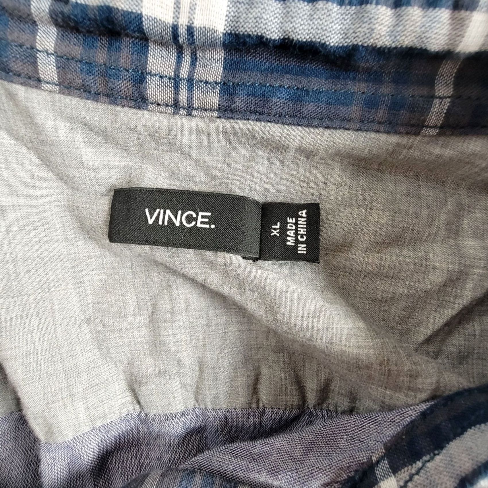 Vince Vince Mens Blue Plaid Long Sleeve Button-Up Shirt XL Casual Cotton Lightweight Shirt Mens Blue Plaid Long Sleeve Button-Up XL Cotton Lightweight Size US XL / EU 56 / 4 - 4 Thumbnail