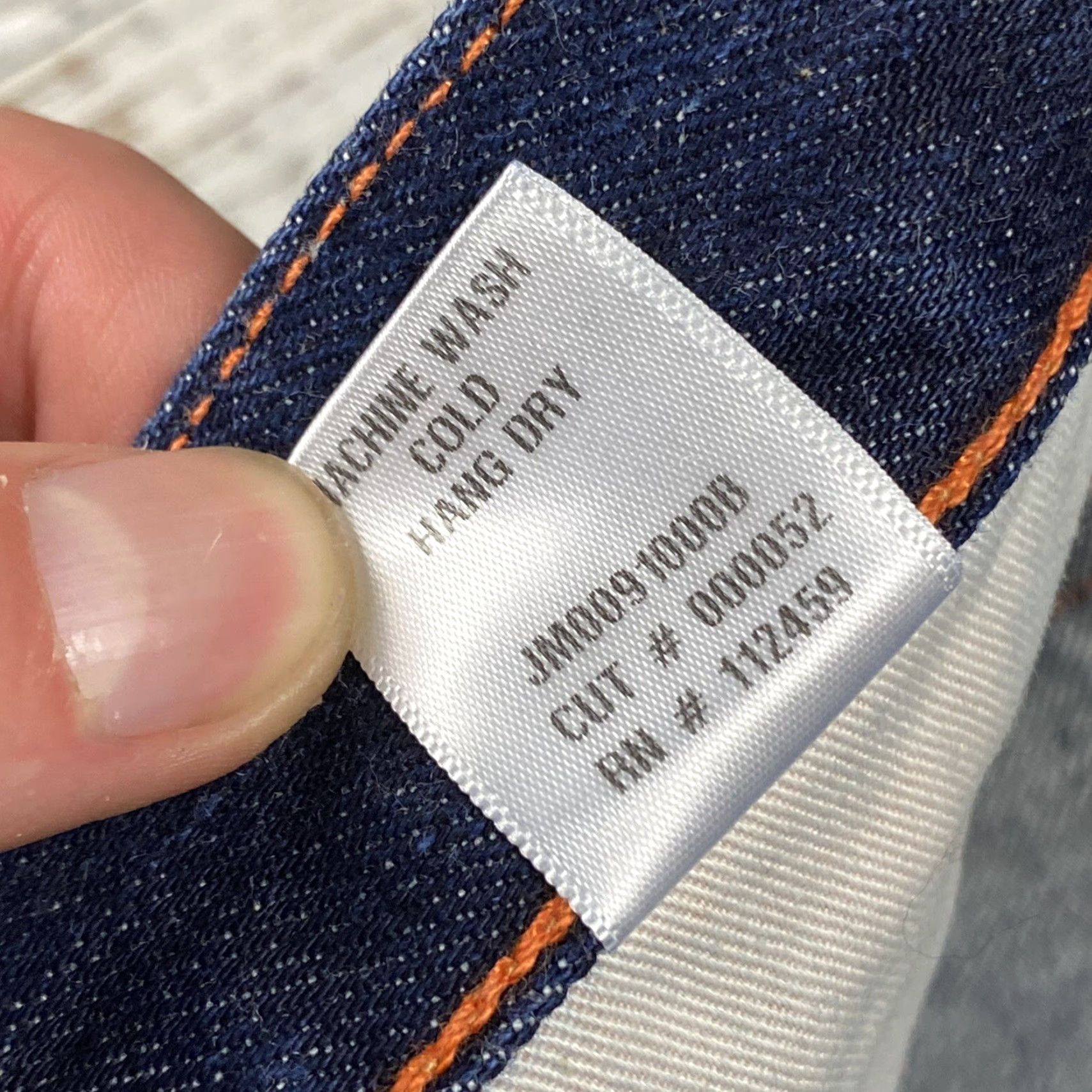 Jean Shop VINTAGE Jean Shop NYC Slim Straight Jeans 33 Men Blue Raw Denim Modern Fit Size US 33 - 7 Thumbnail