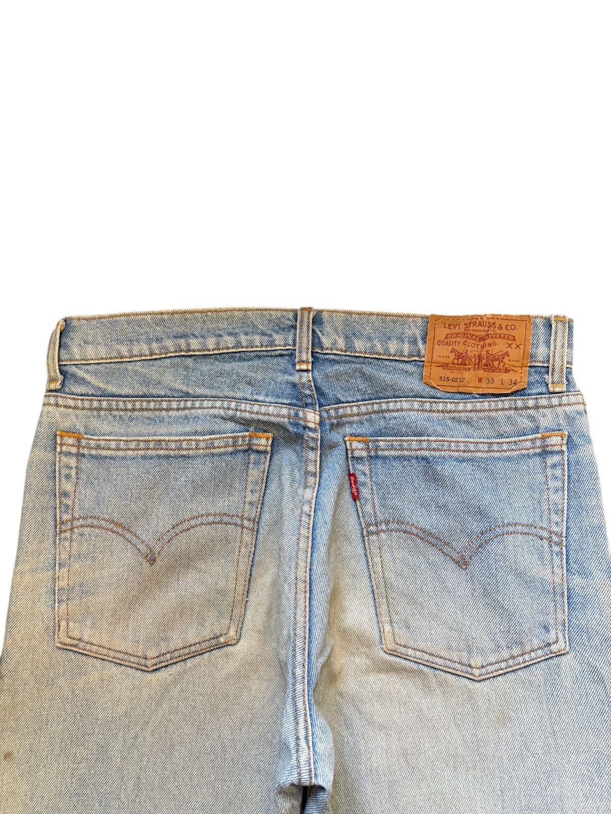 Levi's Vintage 90s Levis 515 Mud Wash Distress Loose Jeans Size US 32 / EU 48 - 4 Thumbnail