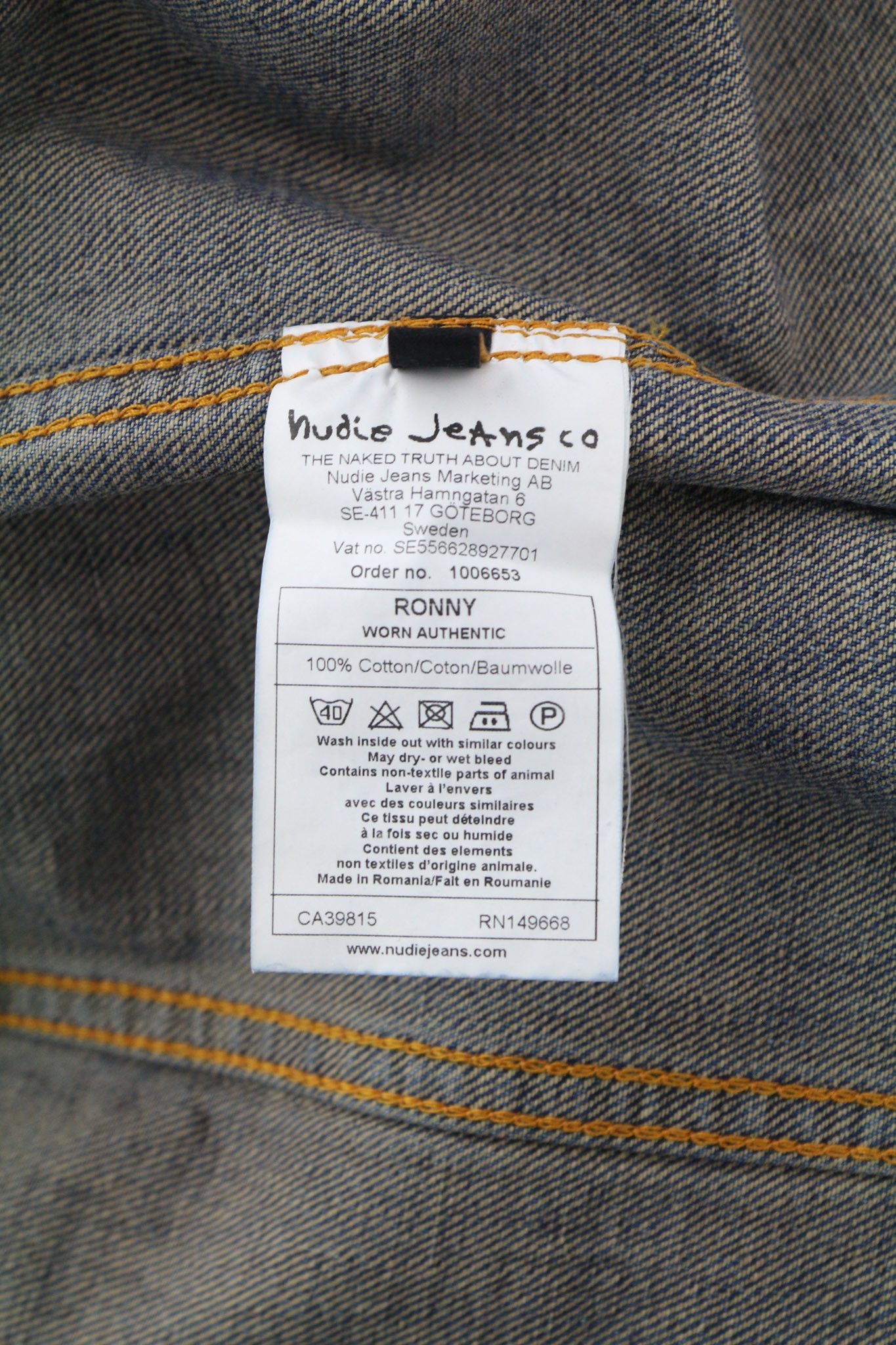 Nudie Jeans RONNY WORN AUTHENTIC XS Denim Polo Jacket 80360 Size US XS / EU 42 / 0 - 8 Thumbnail