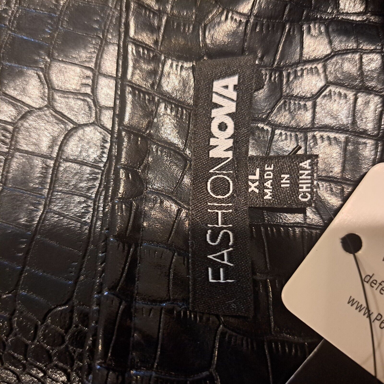 Other Fashion Nova Let You Stay Mini Skirt Black Faux Crocodile XL Size 32" / US 10 / IT 46 - 12 Thumbnail