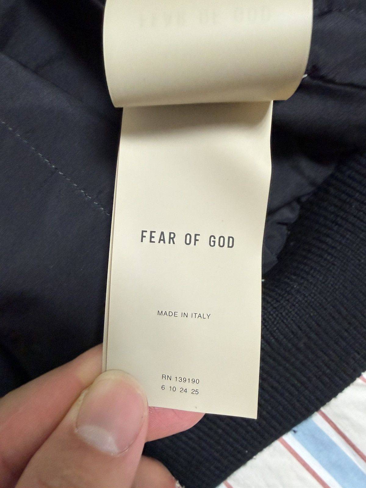 Fear of God Fear of god 8th Striped Full-Grain Leather Bomber Jacket Size US L / EU 52-54 / 3 - 7 Thumbnail