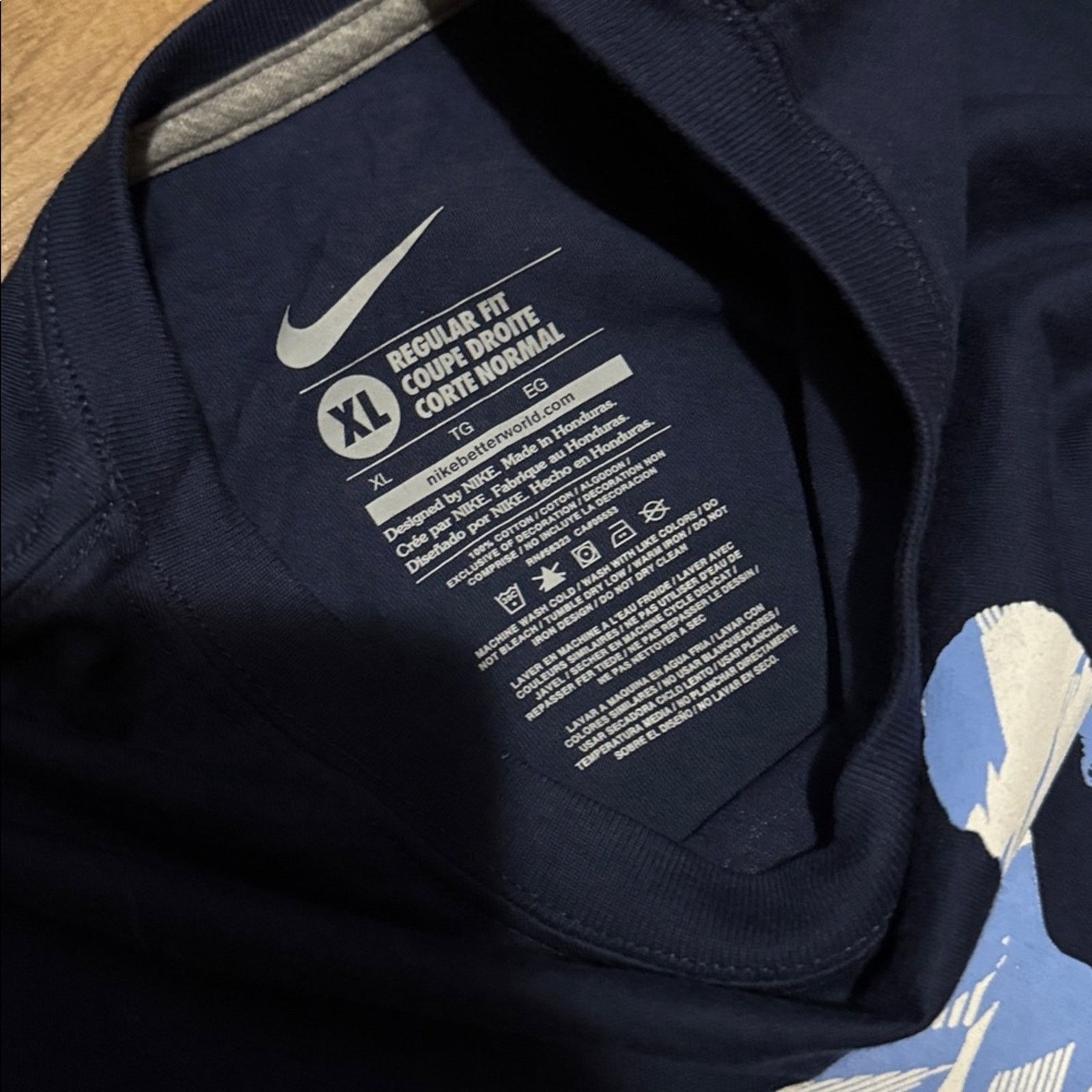 Nike 2014 Nike UNC Lacrosse Short Sleeve Size US XL / EU 56 / 4 - 4 Thumbnail