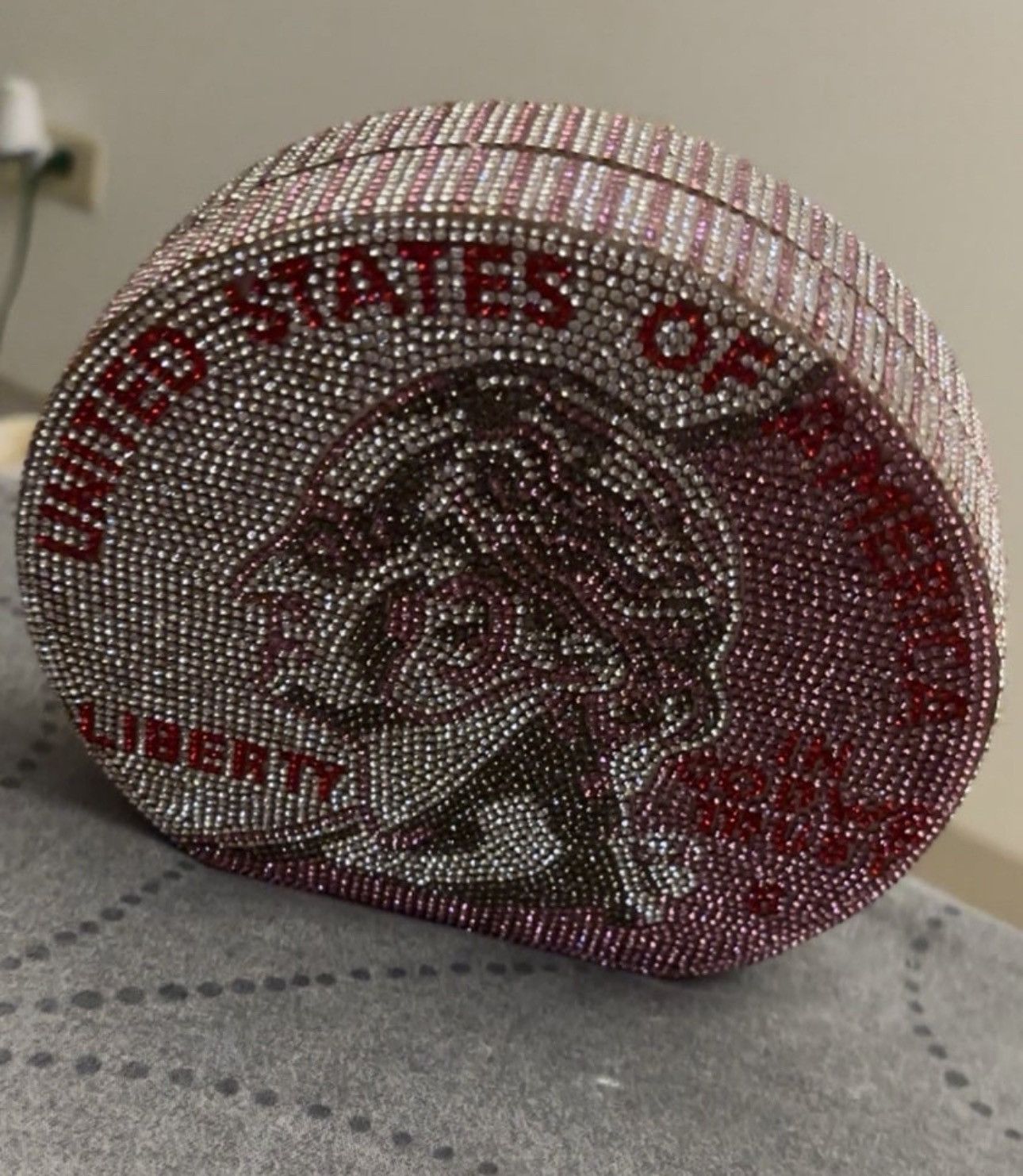 Other Rhinestone money circular clutch Size ONE SIZE - 2 Thumbnail