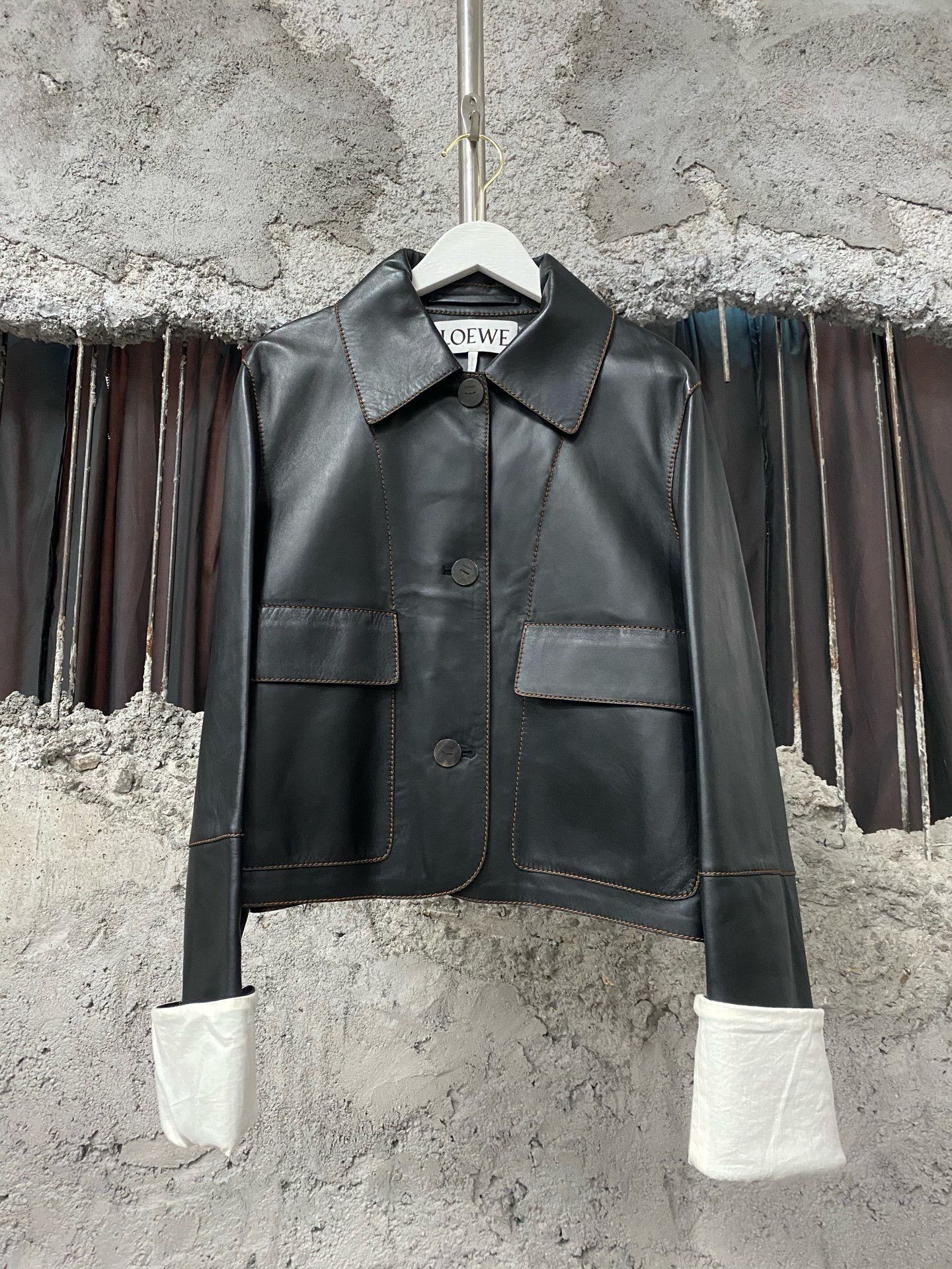 Loewe Loewe Leather Jacket s Men Size US S / EU 44-46 / 1 - 1 Thumbnail