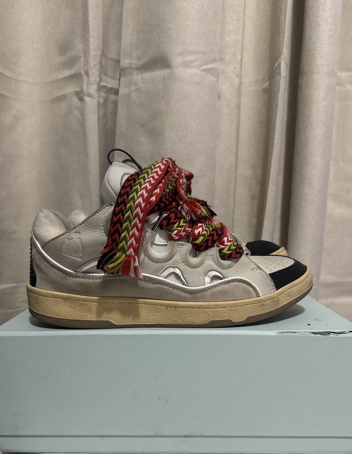 Lanvin Lanvin White & Gray Sneaker Size US 13 / EU 46 - 3 Thumbnail