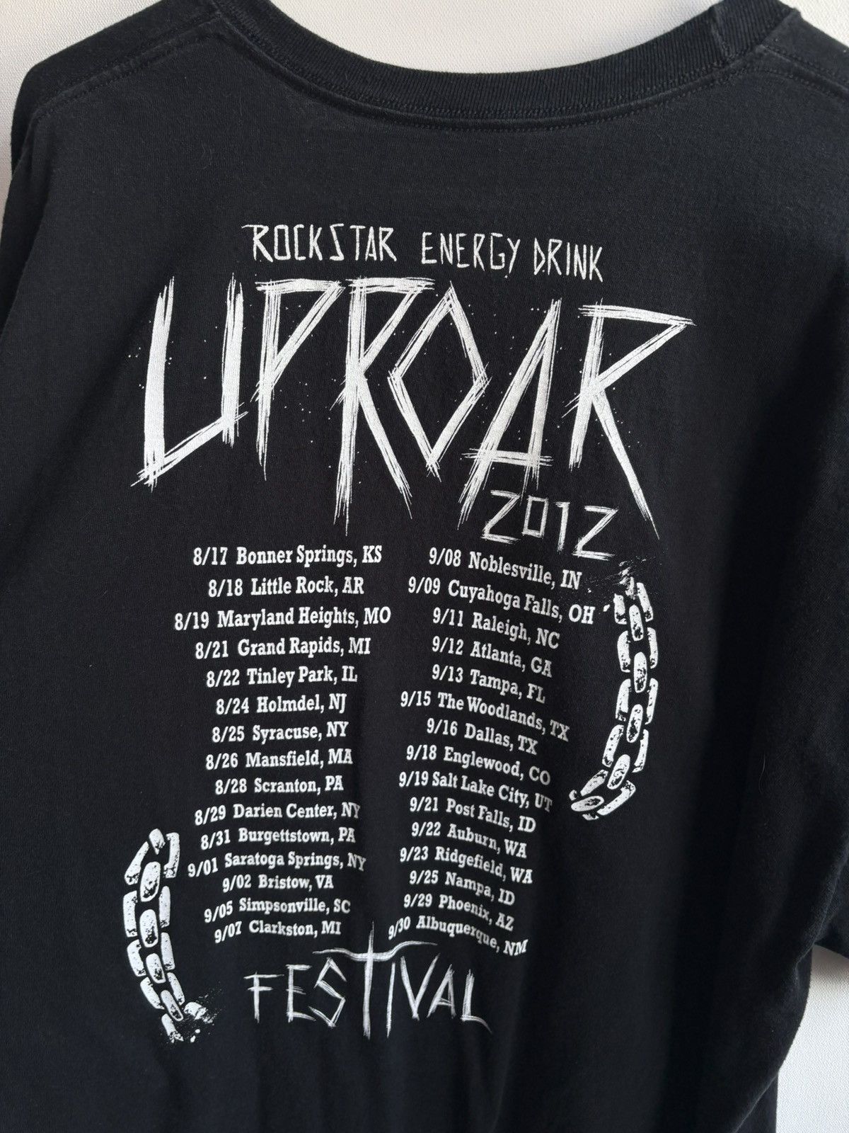 Band Tees Rockstar Uproar Music Festival 2012 Metal Band T-shirt Size US XXL / EU 58 / 5 - 7 Thumbnail