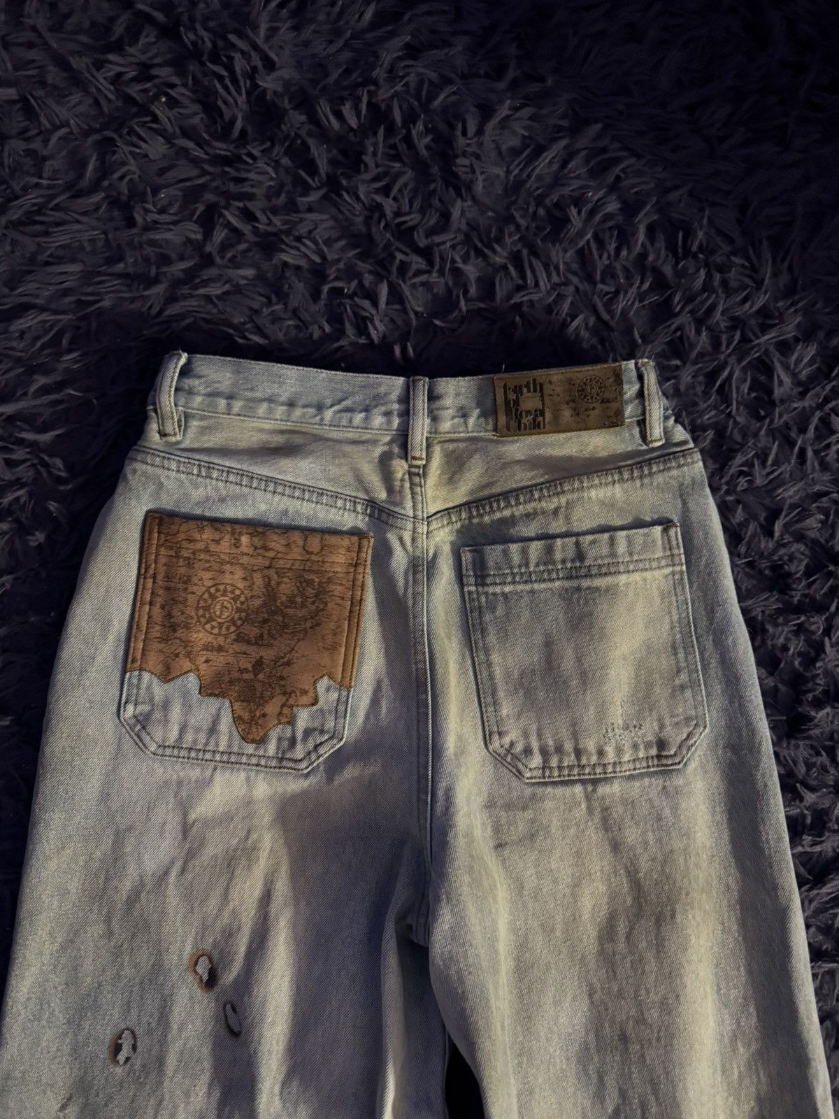 Birth of Royal Child BIRTH OF A ROYAL CHILD DIRTY WASHED BAGGY JEANS Size US 30 / EU 46 - 5 Thumbnail