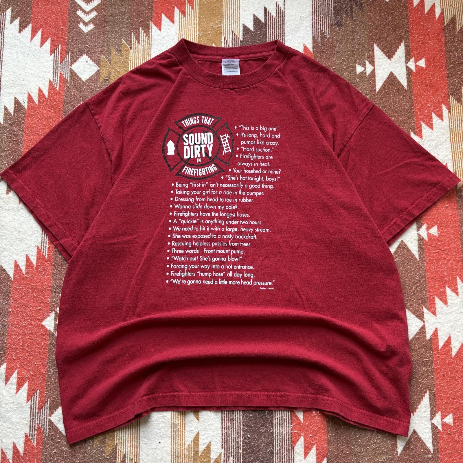 Delta Vintage Y2K Things That Sound Dirty In Firefighting Shirt Size US XL / EU 56 / 4 - 1 Thumbnail