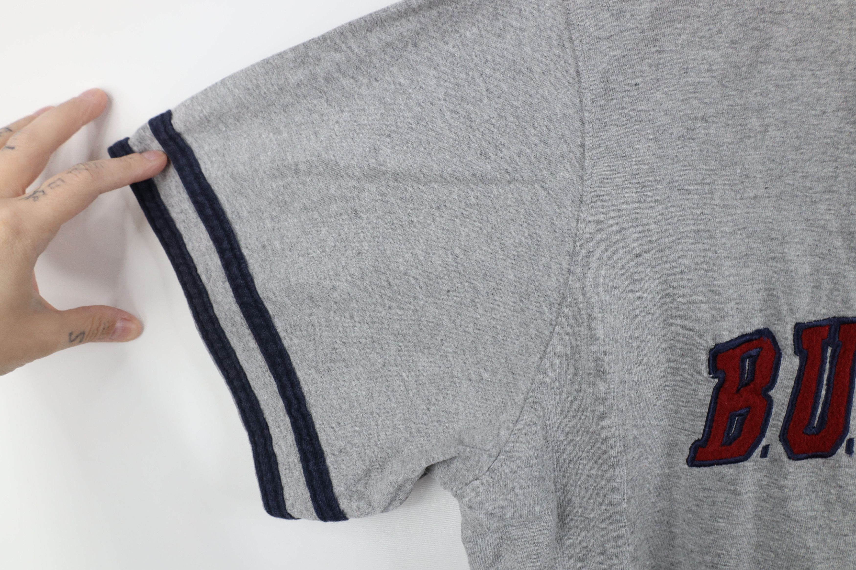 Vintage Vintage 90s Bum Equipment Spell Out Baseball Jersey Gray Size XL / US 12-14 / IT 48-50 - 9 Thumbnail