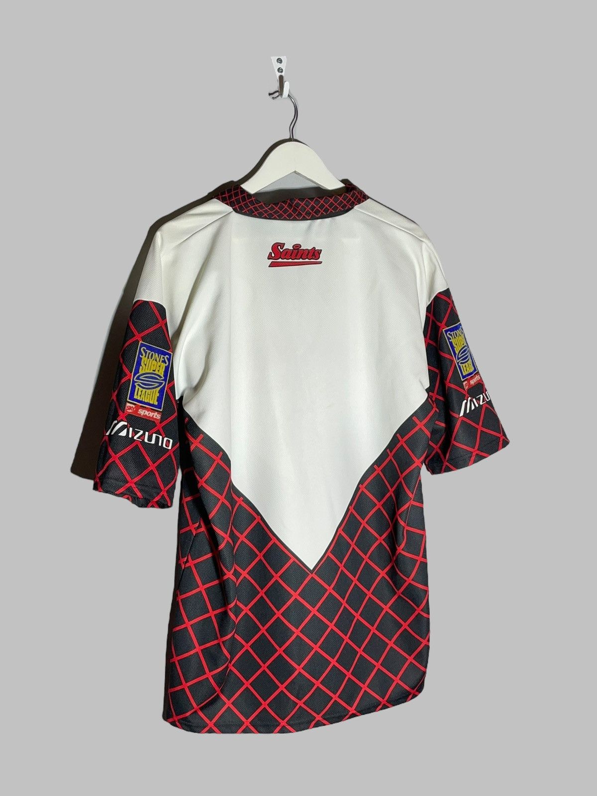Mizuno St. Helens England Rugby Legue 1997 Mizuno Vintage Rugby Size US XL / EU 56 / 4 - 10 Thumbnail