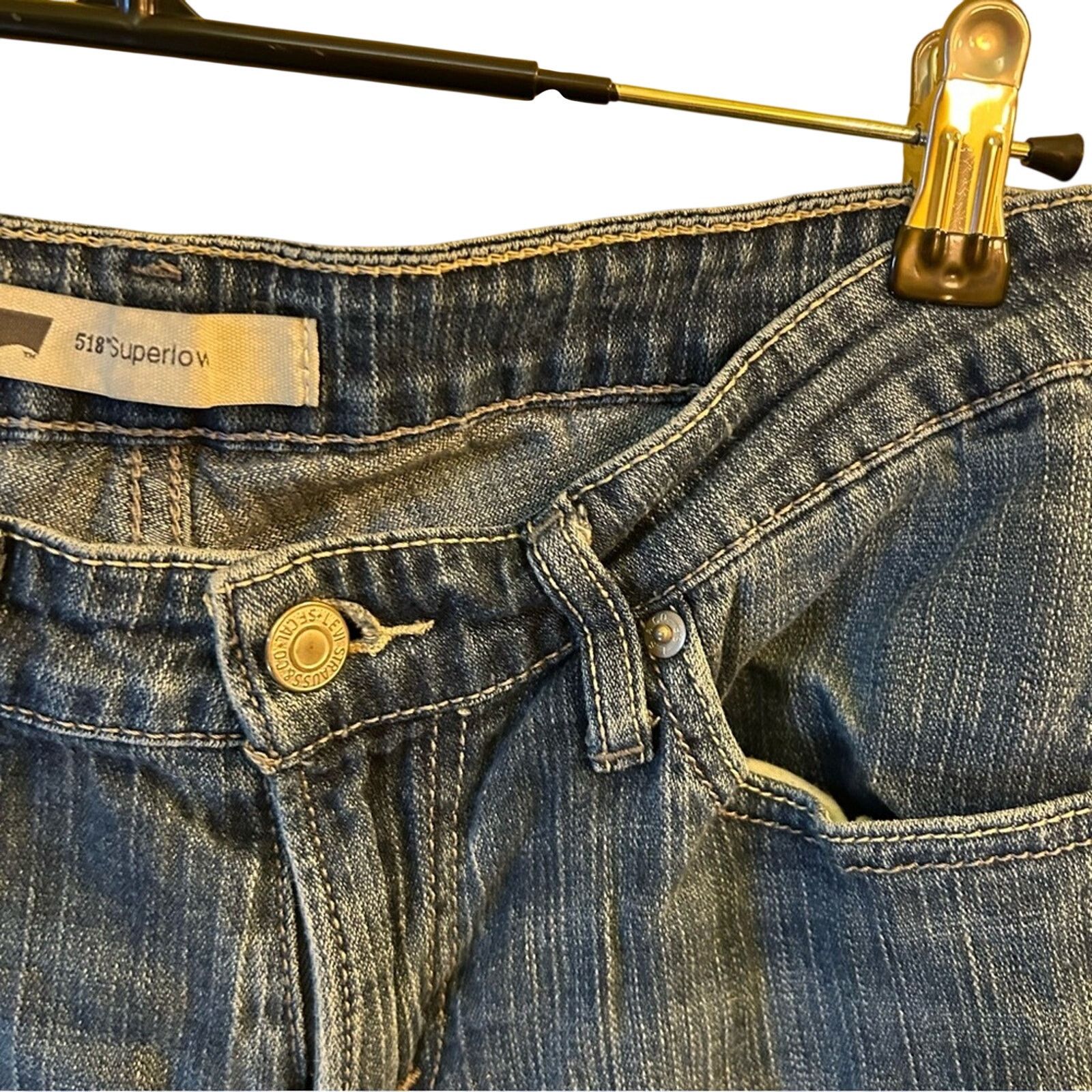 Levi's Levi's 518 Super Low Rise Boot Cut Jeans Size 9 Y2K Medium Size 30" / US 8 / IT 44 - 6 Thumbnail