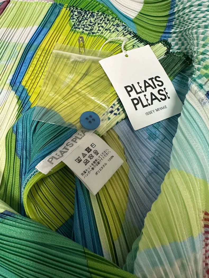 Issey Miyake Issey Miyake size:3 Blue and green windmill horizontal str Size XS / US 0-2 / IT 36-38 - 2 Thumbnail